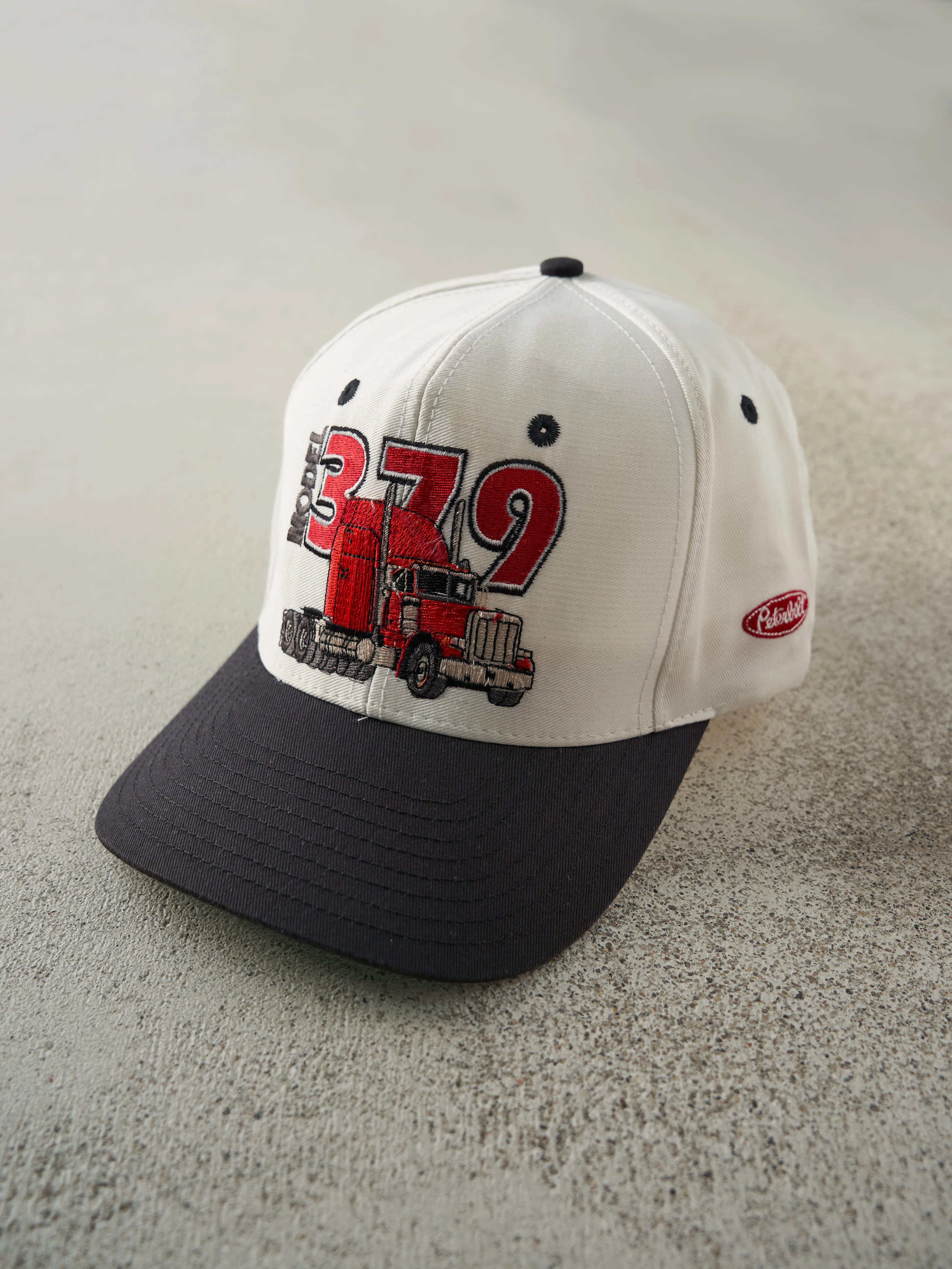 Vintage 90s White, Black & Red Embroidered Model 379 Double Snap Snapback sold by Rebalance Vintage product image thumbnail 2