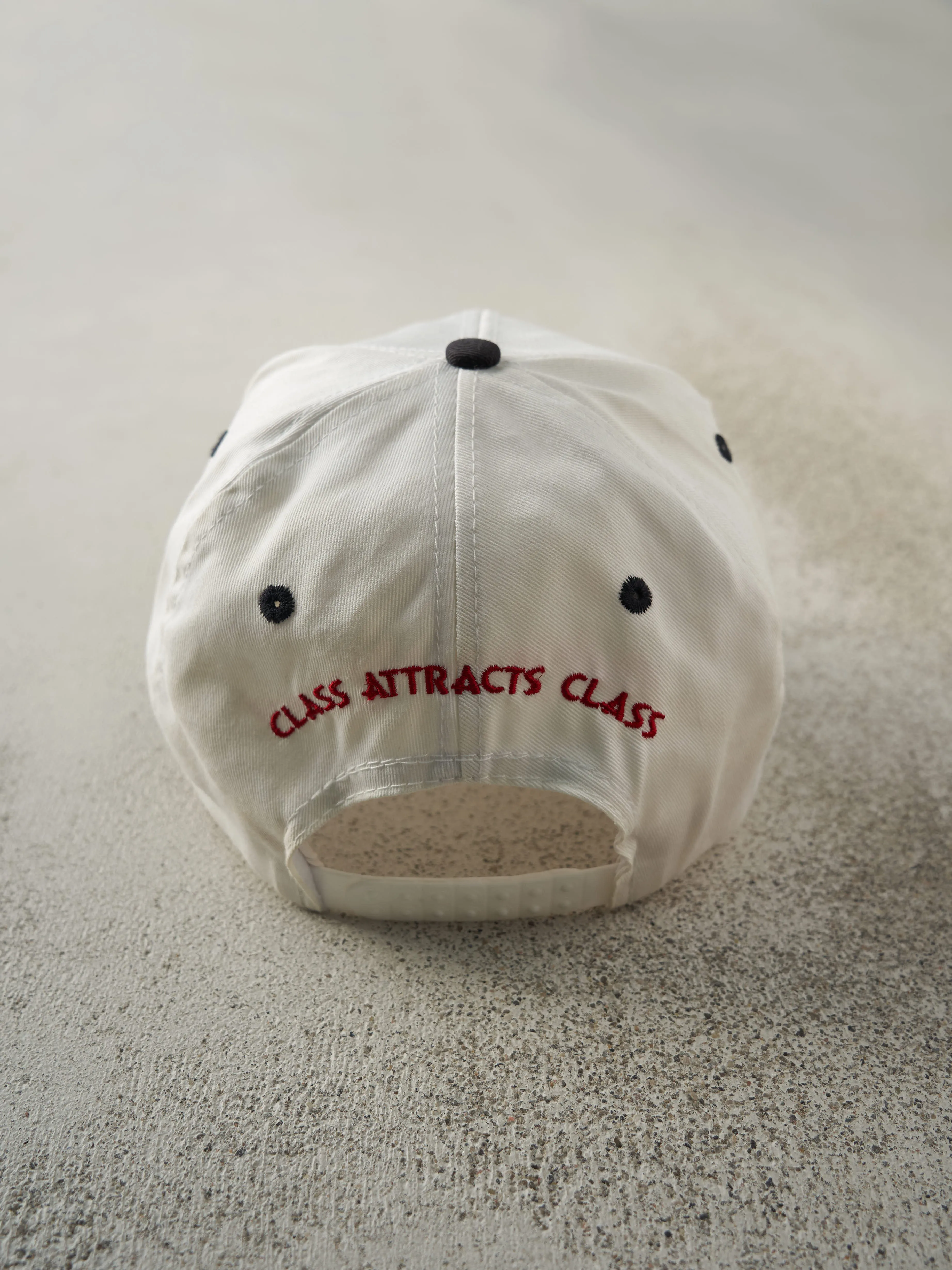 Vintage 90s White, Black & Red Embroidered Model 379 Double Snap Snapback sold by Rebalance Vintage product image thumbnail 3