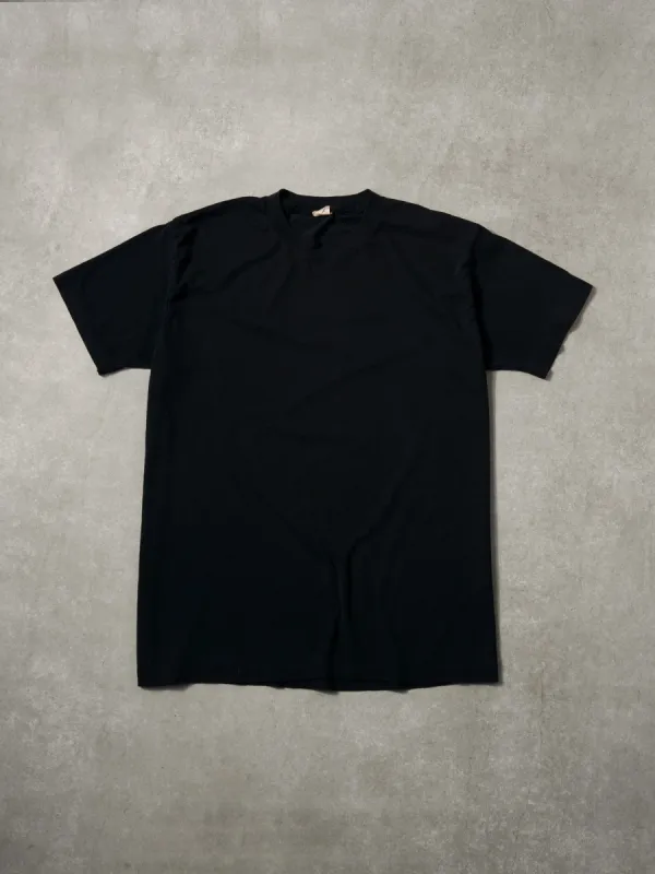 Vintage 90 Black Blank Single Stitched Tee (M) sold by Rebalance Vintage