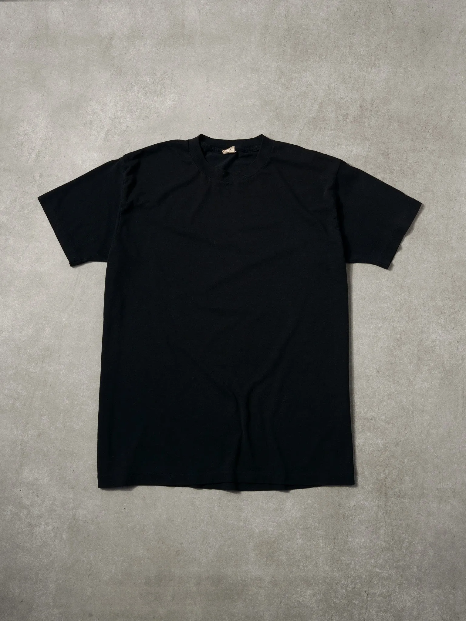 Vintage 90 Black Blank Single Stitched Tee (M) sold by Rebalance Vintage