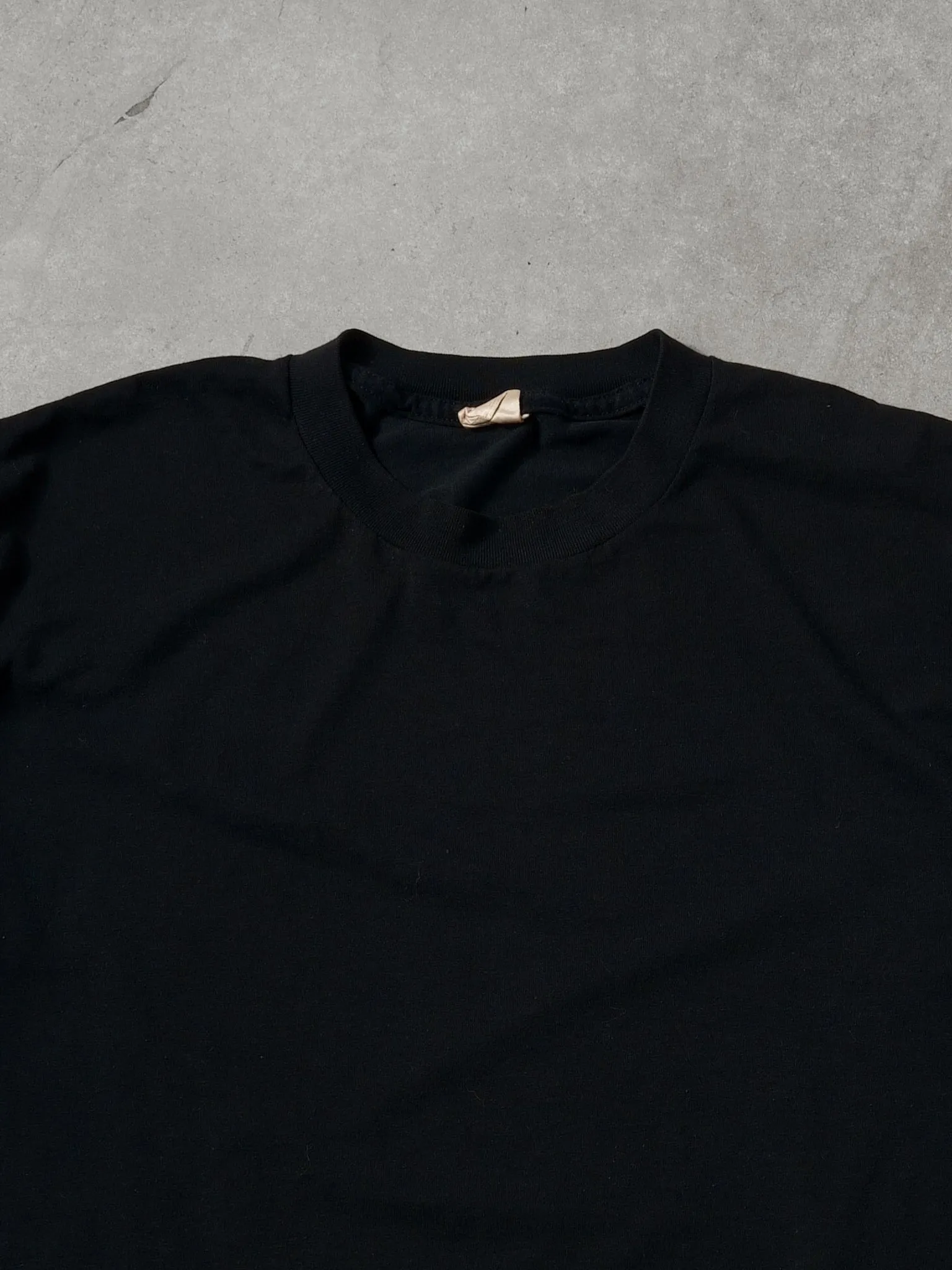 Vintage 90 Black Blank Single Stitched Tee (M) sold by Rebalance Vintage product image thumbnail 2