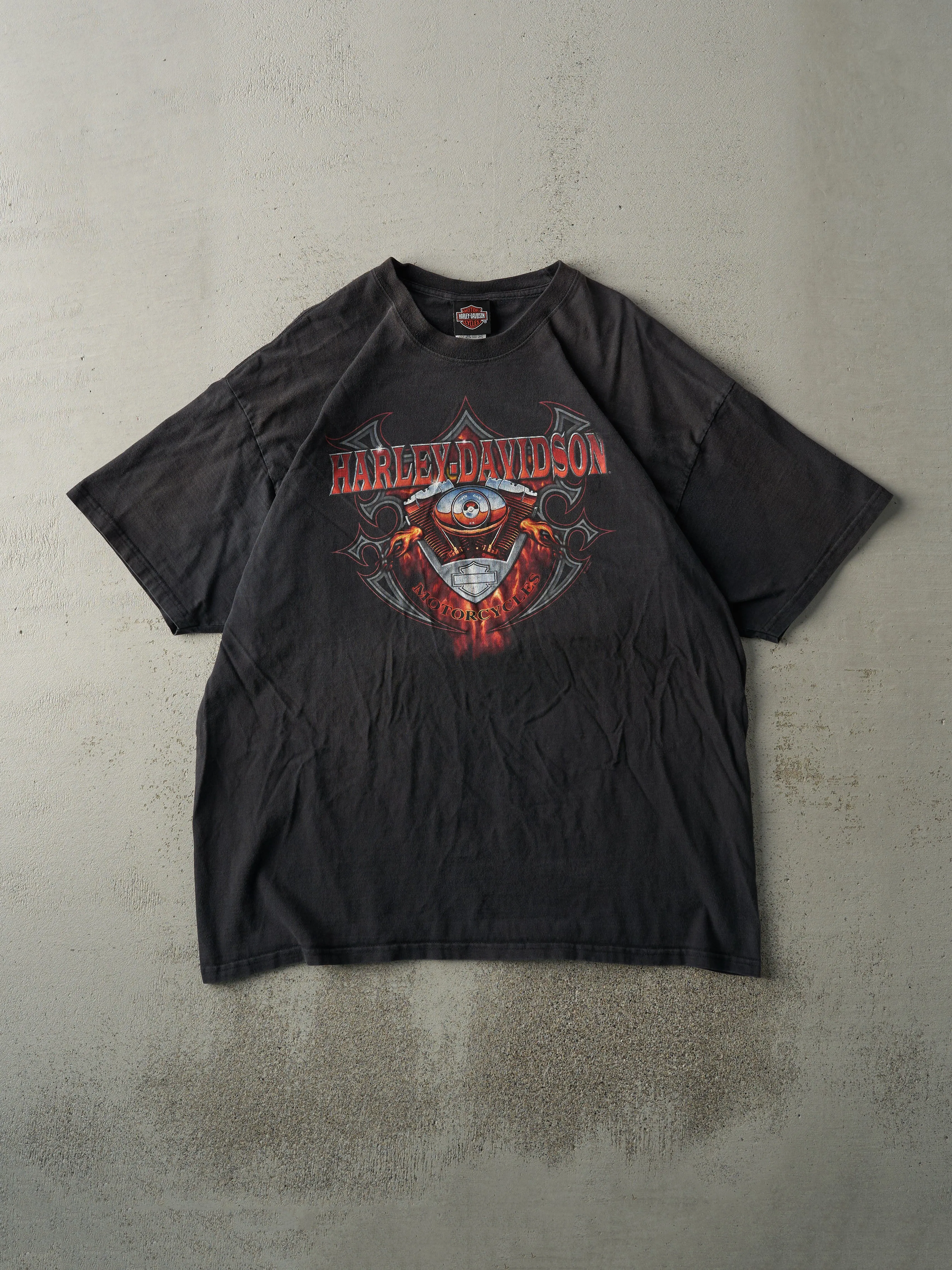 Vintage 08' Black Orlando Florida Harley Davidson Tee (L) sold by Rebalance Vintage