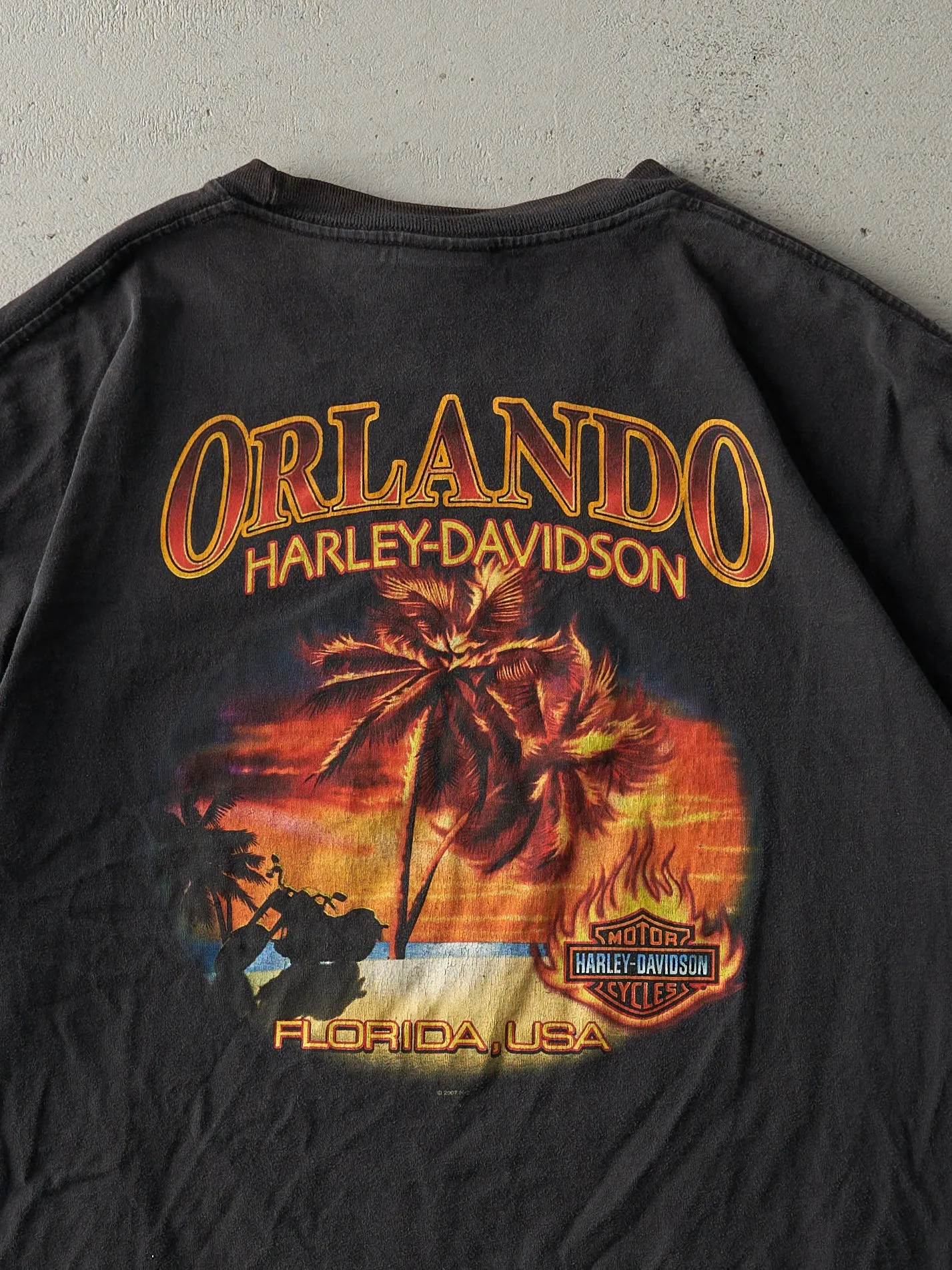Vintage 08' Black Orlando Florida Harley Davidson Tee (L) sold by Rebalance Vintage product image thumbnail 4