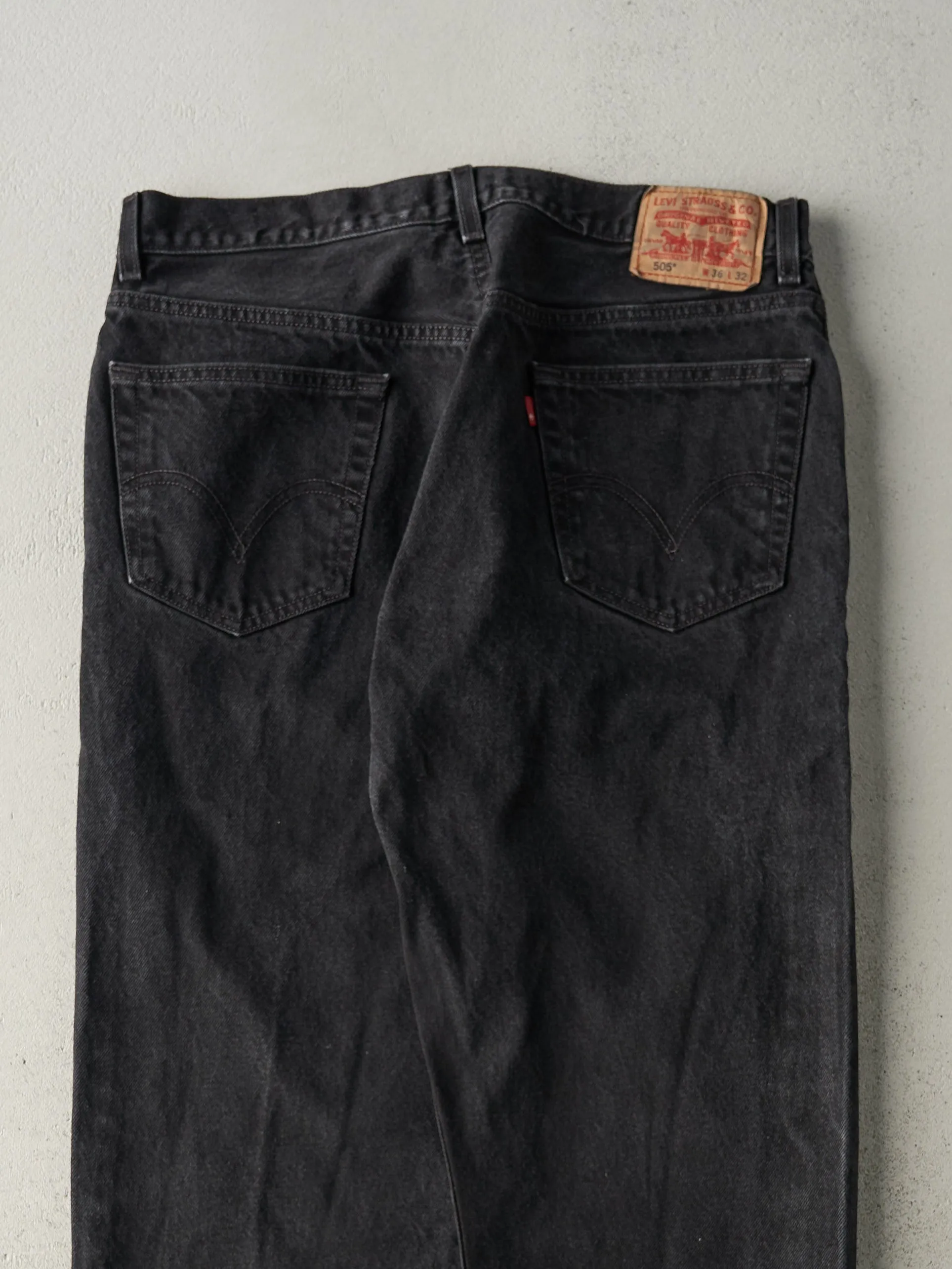 Vintage Y2K Black Levi's 505 Denim Pants (34x32) sold by Rebalance Vintage product image thumbnail 4