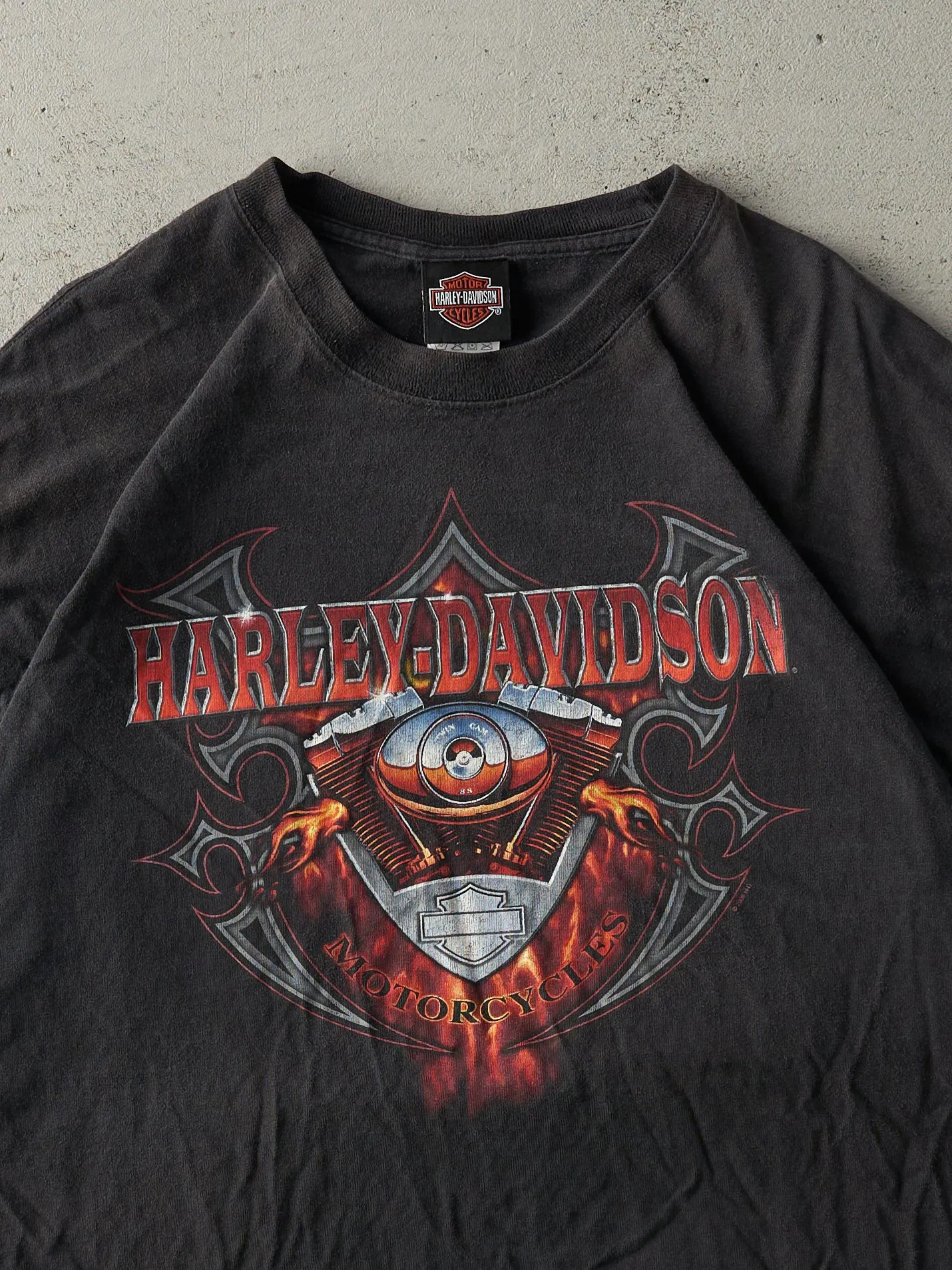 Vintage 08' Black Orlando Florida Harley Davidson Tee (L) sold by Rebalance Vintage product image thumbnail 3