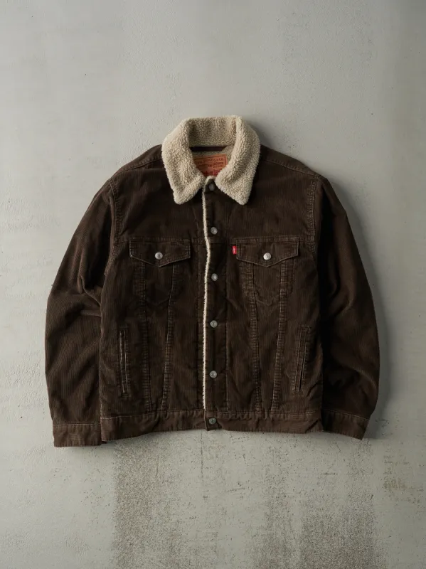 Vintage Y2K Brown Sherpa Lined Levi's Corduroy Jacket (M) sold by Rebalance Vintage