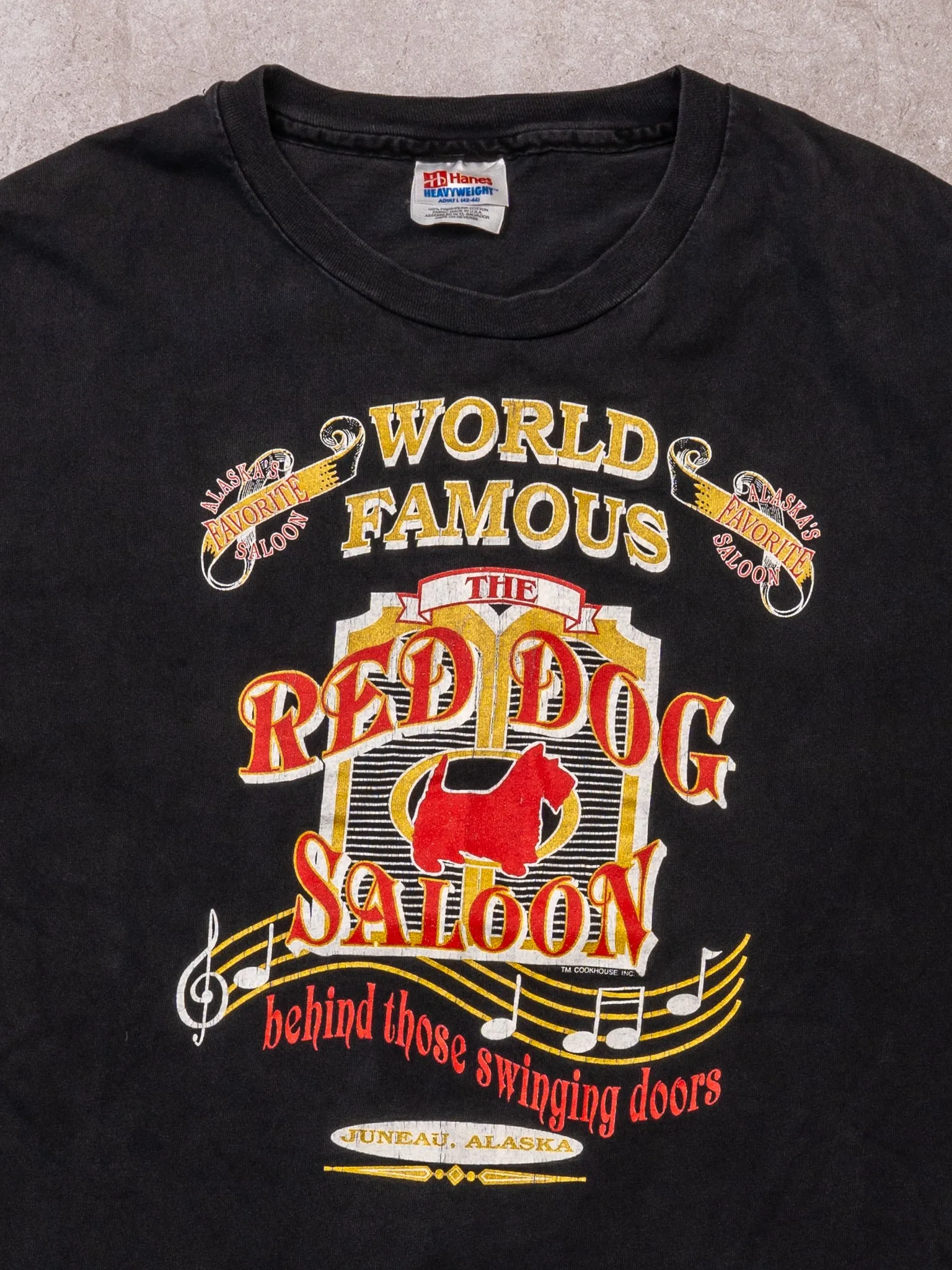 Vintage 90s Black Red Dog Saloon Alaska Tee (M) sold by Rebalance Vintage product image thumbnail 2