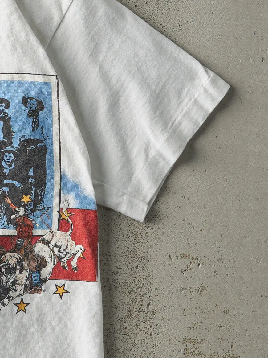 Vintage 95' White Montana Cropped Single Stitch Tee (S) sold by Rebalance Vintage product image thumbnail 3
