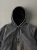 Vintage Y2K Washed Grey Carhartt Hooded Work Jacket (L) sold by Rebalance Vintage