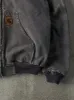 Vintage Y2K Washed Grey Carhartt Hooded Work Jacket (L) sold by Rebalance Vintage