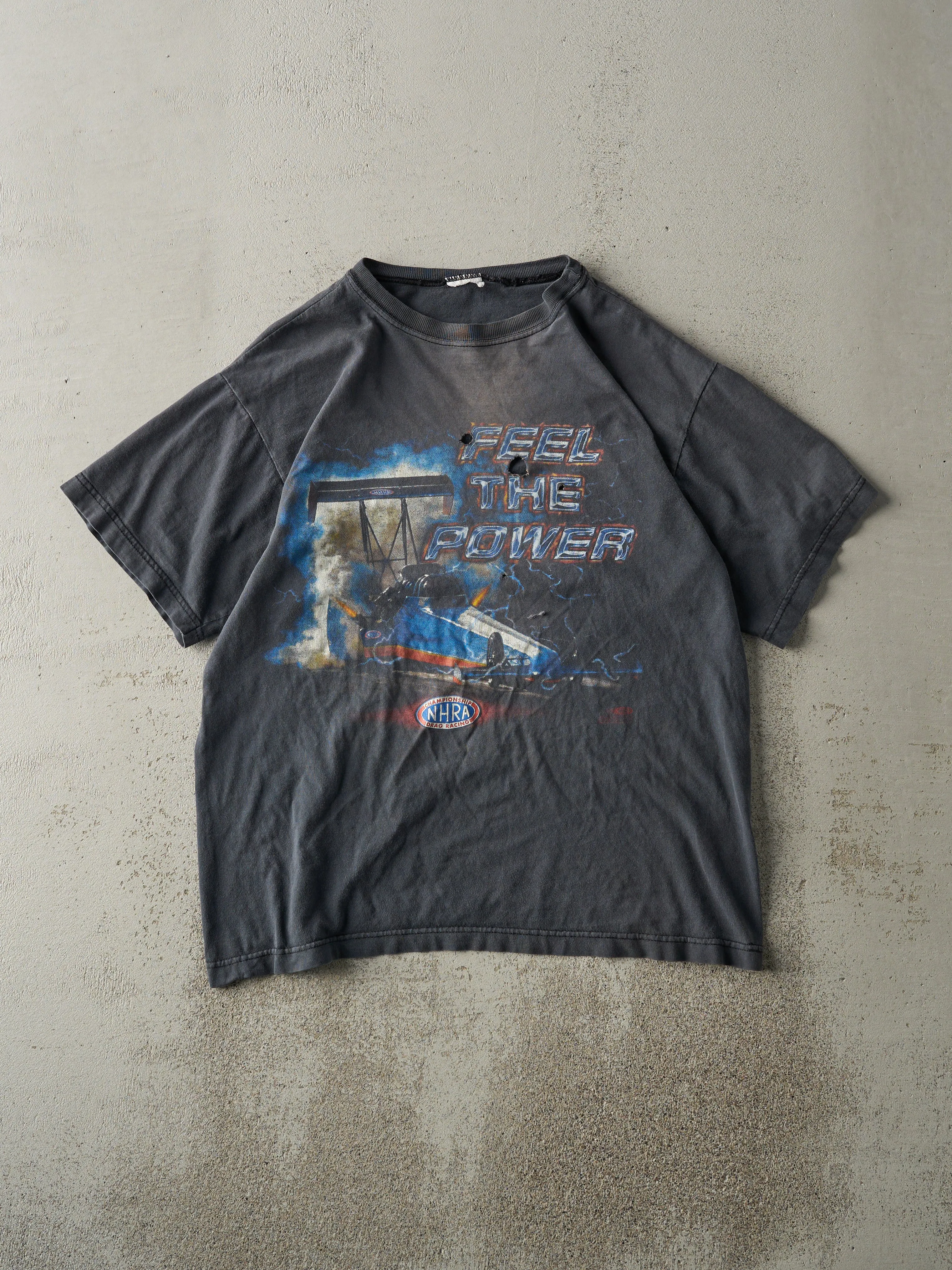 Vintage 97' Faded Black NHRA Winston Drag Racing Tee (M) sold by Rebalance Vintage