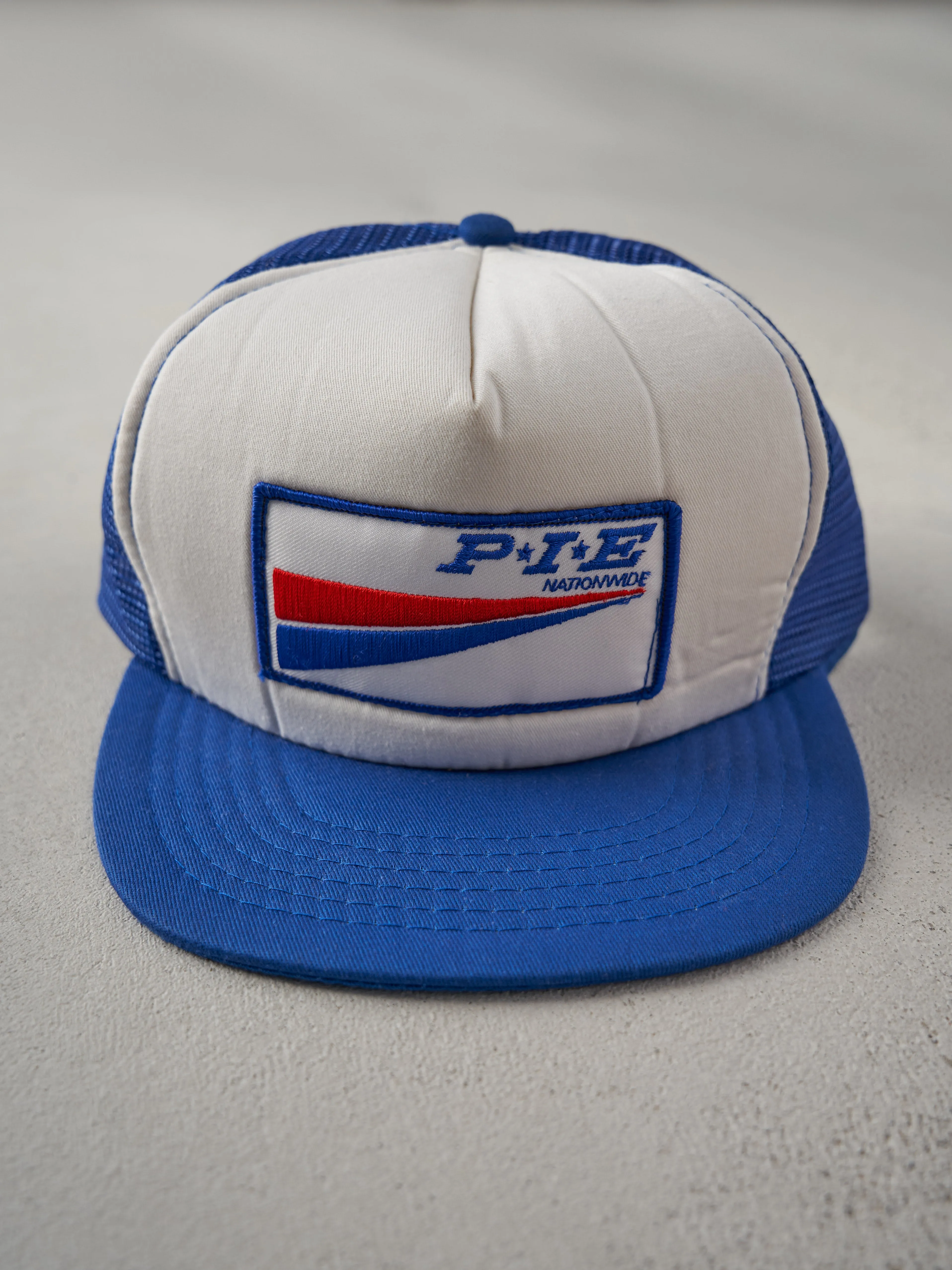 Vintage 70s Royal Blue P.I.E Nationwide Foam Trucker Hat (O/S) sold by Rebalance Vintage