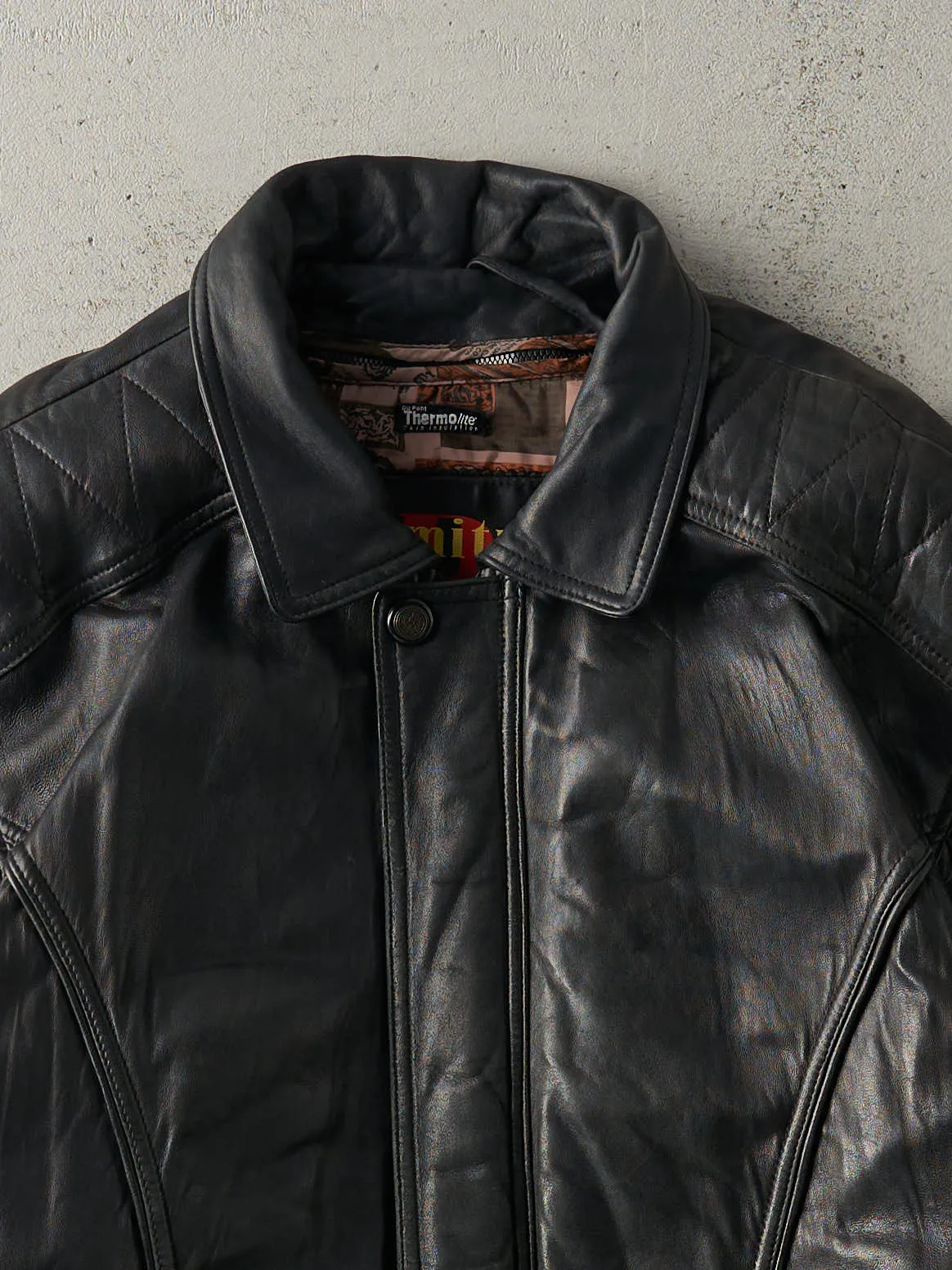 Vintage Y2K Black Dimitri Leather Jacket (L) sold by Rebalance Vintage product image thumbnail 3