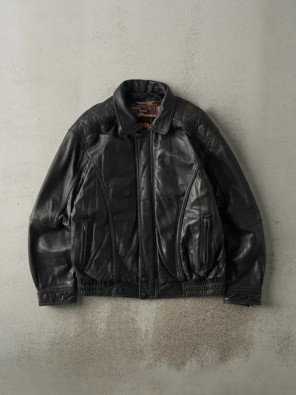 Vintage Y2K Black Dimitri Leather Jacket (L) sold by Rebalance Vintage
