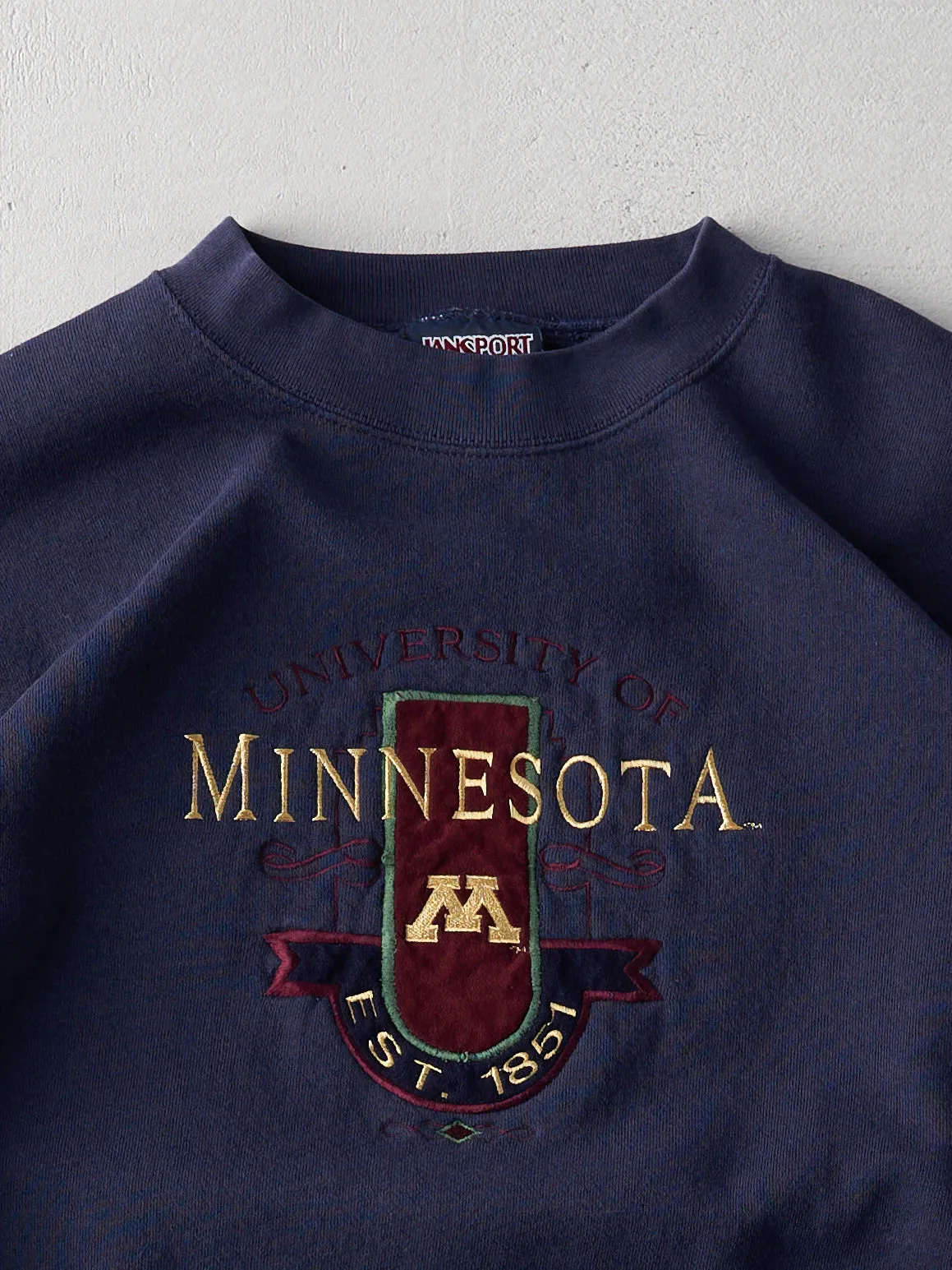 Vintage 90s Navy Blue University of Minnesota Crewneck (XXL) sold by Rebalance Vintage product image thumbnail 2