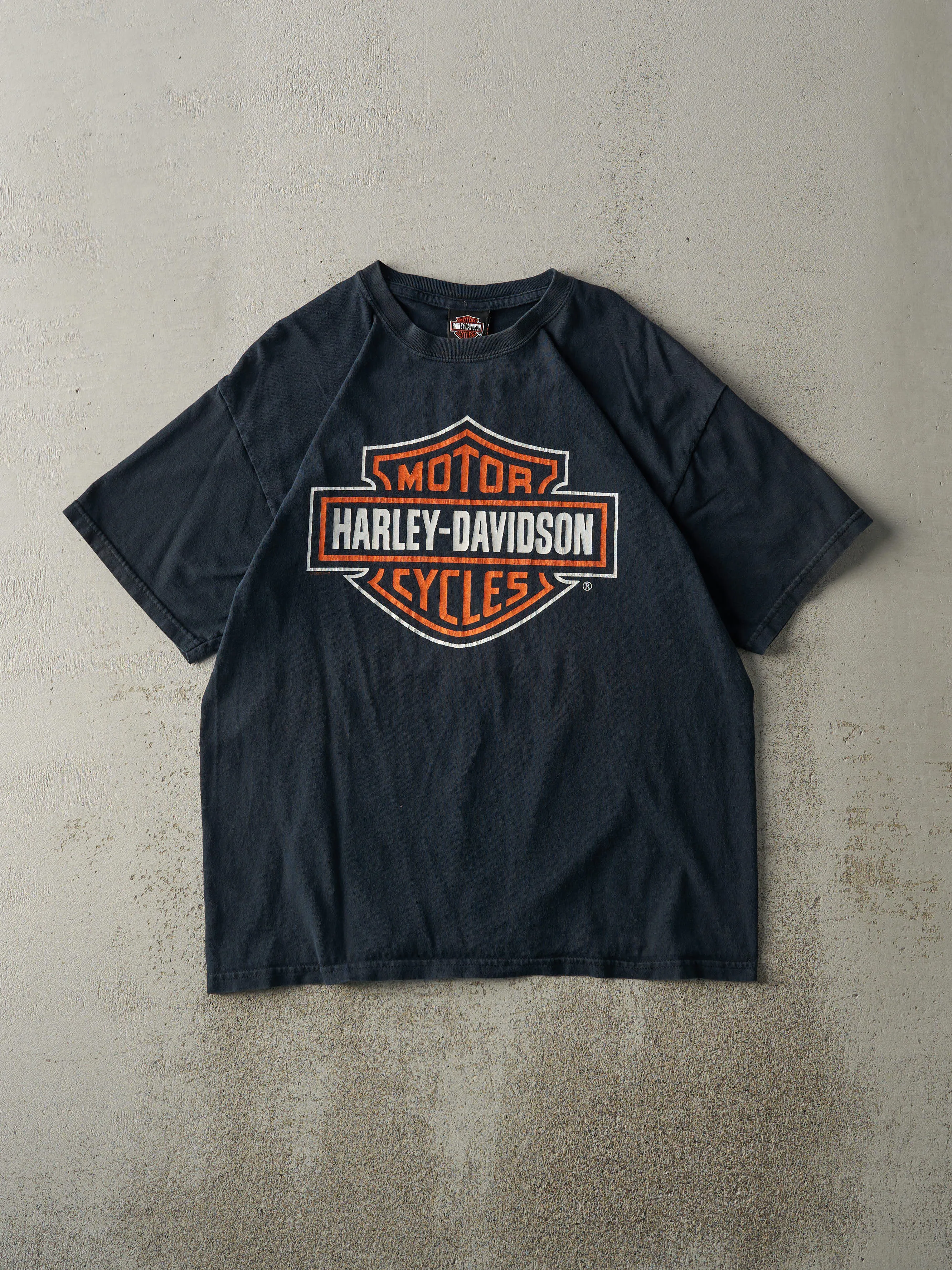 Vintage 03' Black Harley Davidson Logo Tee (M) sold by Rebalance Vintage
