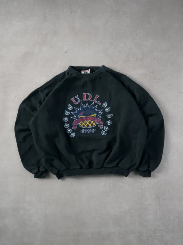 Vintage 94' Black Dirty Veritas Laundry "VDL" Graphic Tee (L) sold by Rebalance Vintage