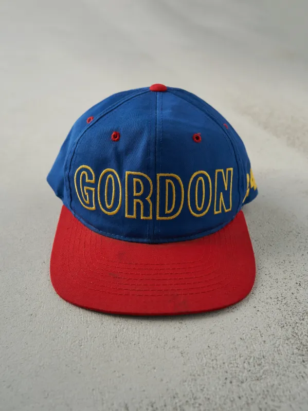 Vintage 90s Blue & Red Jeff Gordon Nascar Snapback Hat sold by Rebalance Vintage