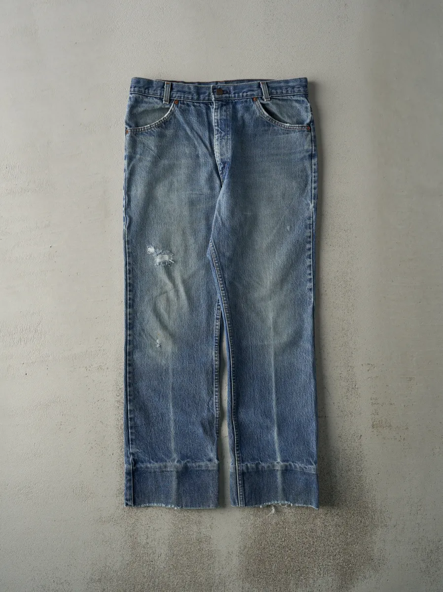 Vintage 80s Light Wash Levi's Orange Tab Released Hem Jeans (34x29) sold by Rebalance Vintage
