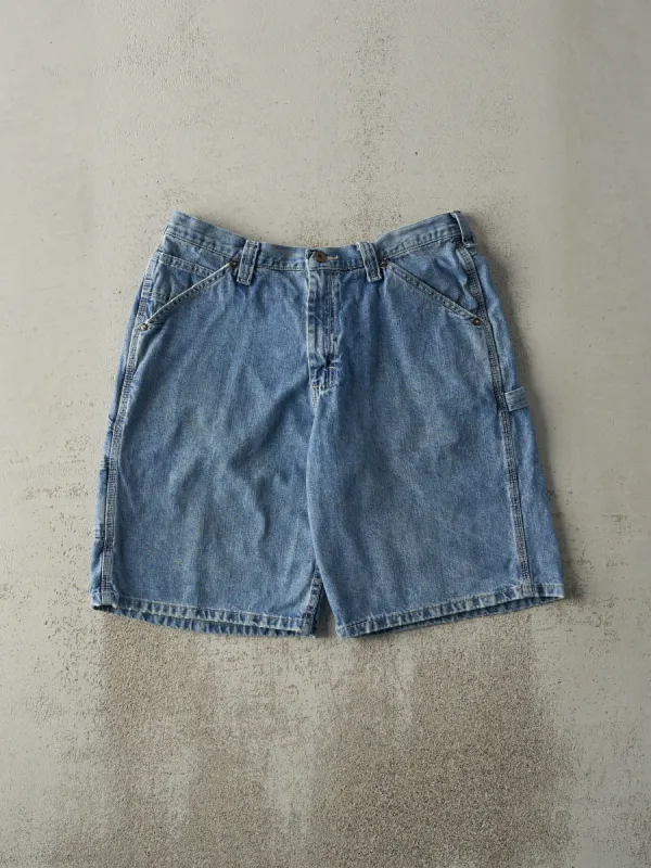 Vintage 90s Light Wash Lee Dungaree Carpenter Jean Shorts (34x11) sold by Rebalance Vintage