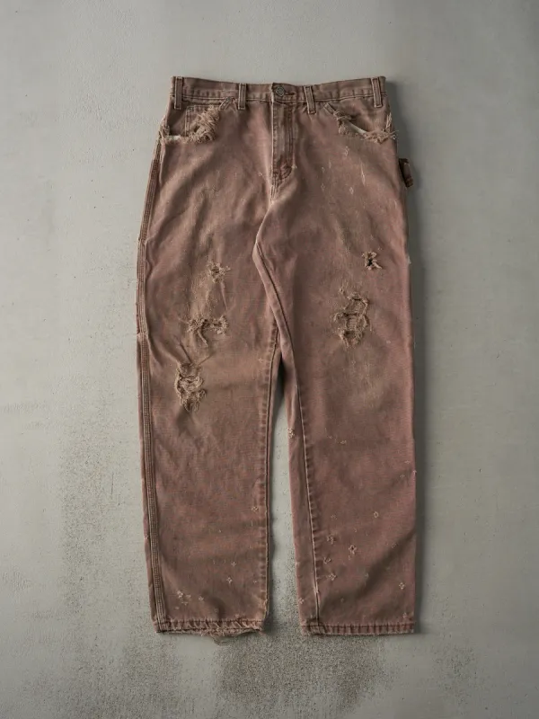 Vintage 90s Chocolate Brown Rugged Dickies Carpenter Pants (33x31) sold by Rebalance Vintage