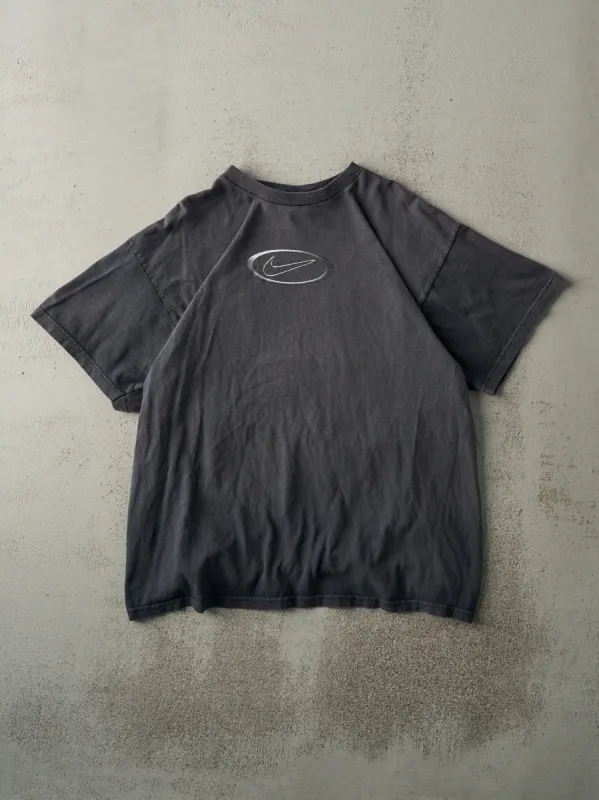 Vintage 90s Faded Black Nike Logo Tee (M) sold by Rebalance Vintage