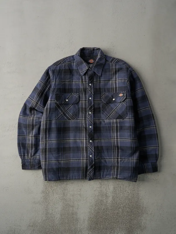 Vintage 90s Navy Blue Quilt Lined Dickies Flannel Jacket (L) sold by Rebalance Vintage