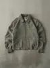 Vintage 90s Green & Beige Rayon Collared Jacket (XS/S) sold by Rebalance Vintage