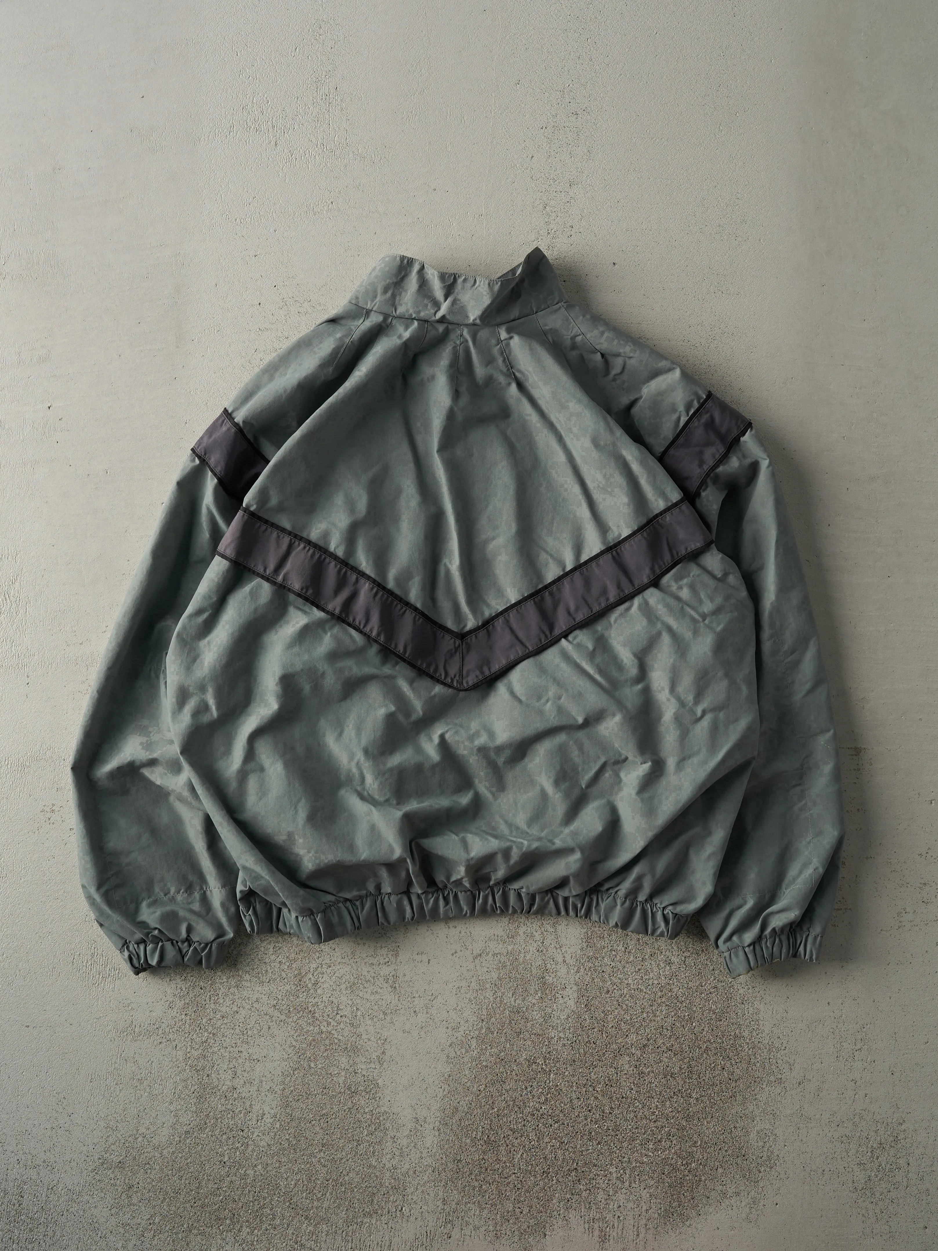 Vintage 90s Grey Army Reflective Camo Windbreaker Jacket (L) sold by Rebalance Vintage product image thumbnail 2