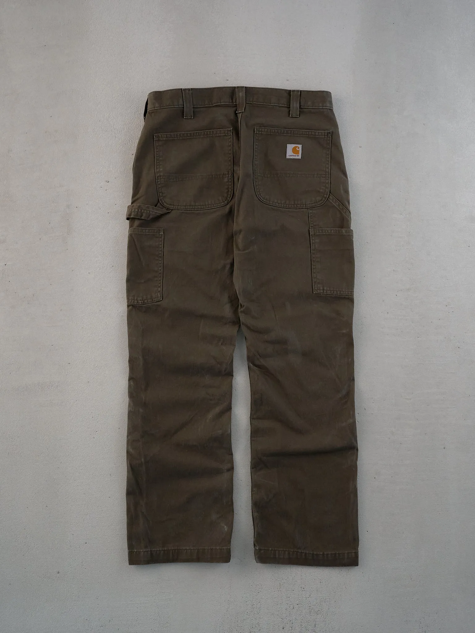 Vintage 90s Faded Dark Brown Carhartt Dungeree Carpenter Pants (32x30) sold by Rebalance Vintage product image thumbnail 2