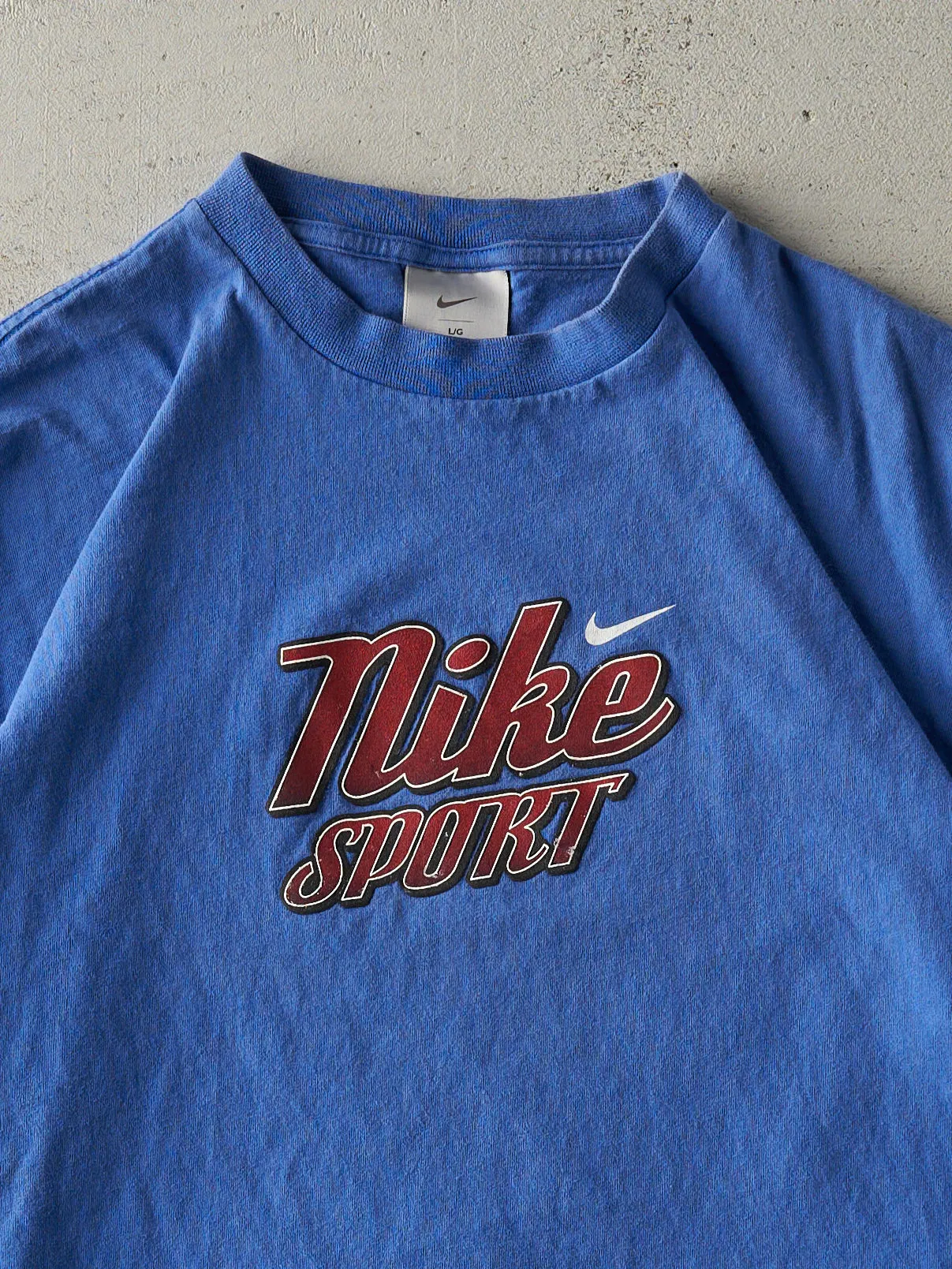 Vintage Y2K Blue Nike Sport Logo Tee (M) sold by Rebalance Vintage product image thumbnail 2