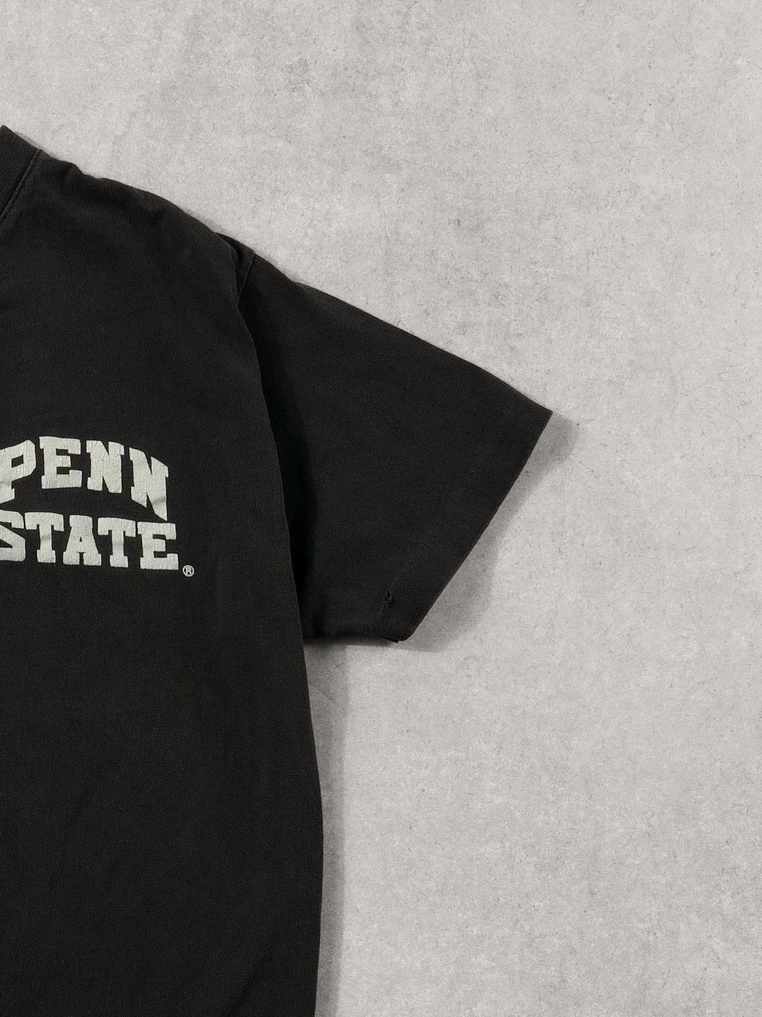 Vintage 90s Sunfaded Black Penn State Disney Button Up Tee (S) sold by Rebalance Vintage product image thumbnail 3