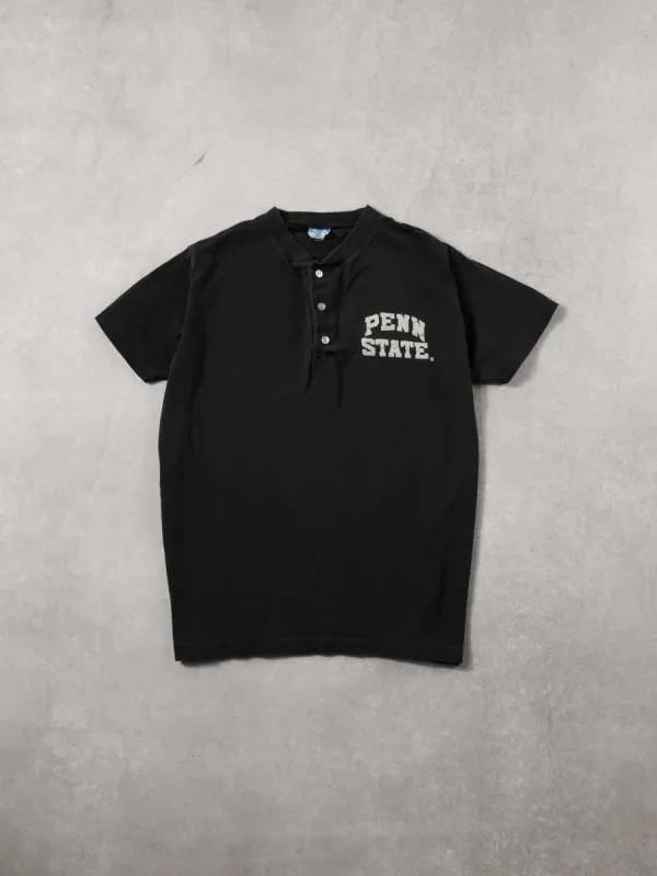 Vintage 90s Sunfaded Black Penn State Disney Button Up Tee (S) sold by Rebalance Vintage