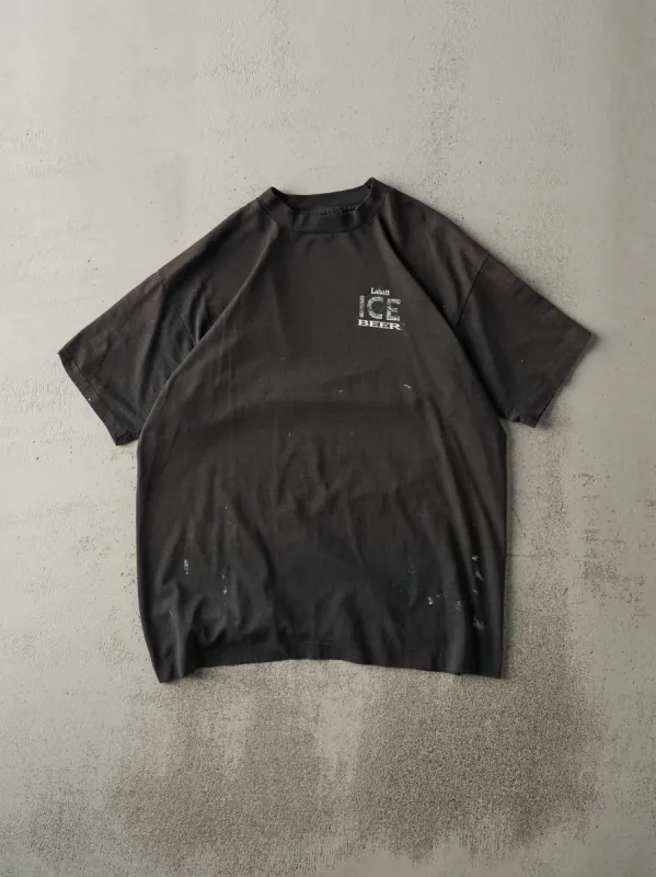 Vintage 90s Faded Black Labatt Blue Ice Single Stitch Tee (M/L) sold by Rebalance Vintage