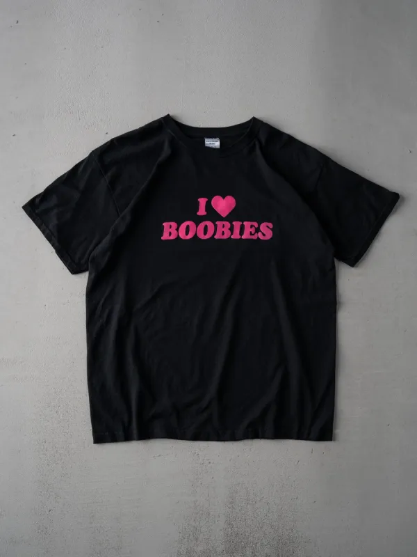 Vintage Y2k Black "I Love Boobies" Tee (M/L) sold by Rebalance Vintage