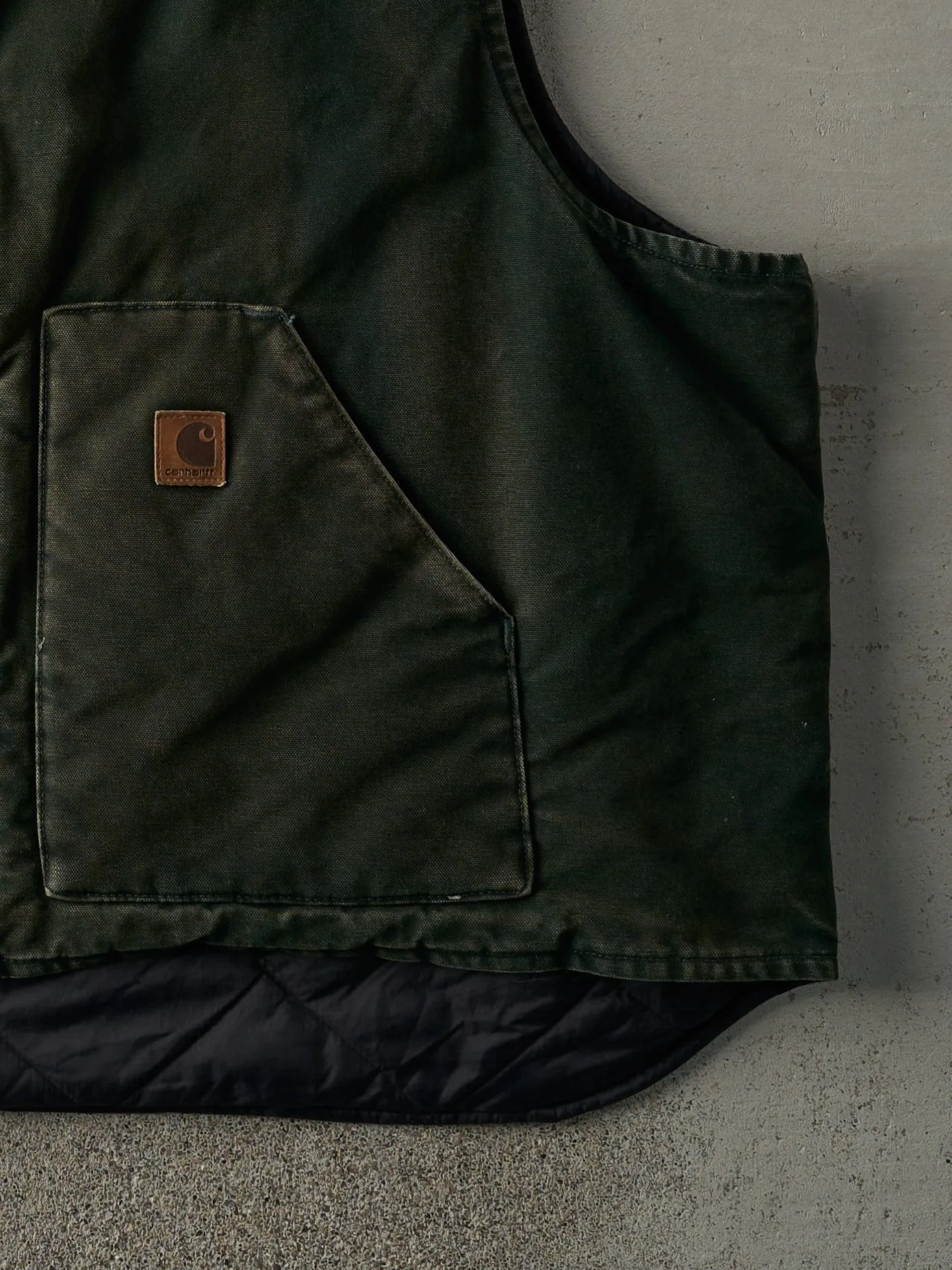 Vintage 90s Forest Green Carhartt Vest (XXL) sold by Rebalance Vintage product image thumbnail 4