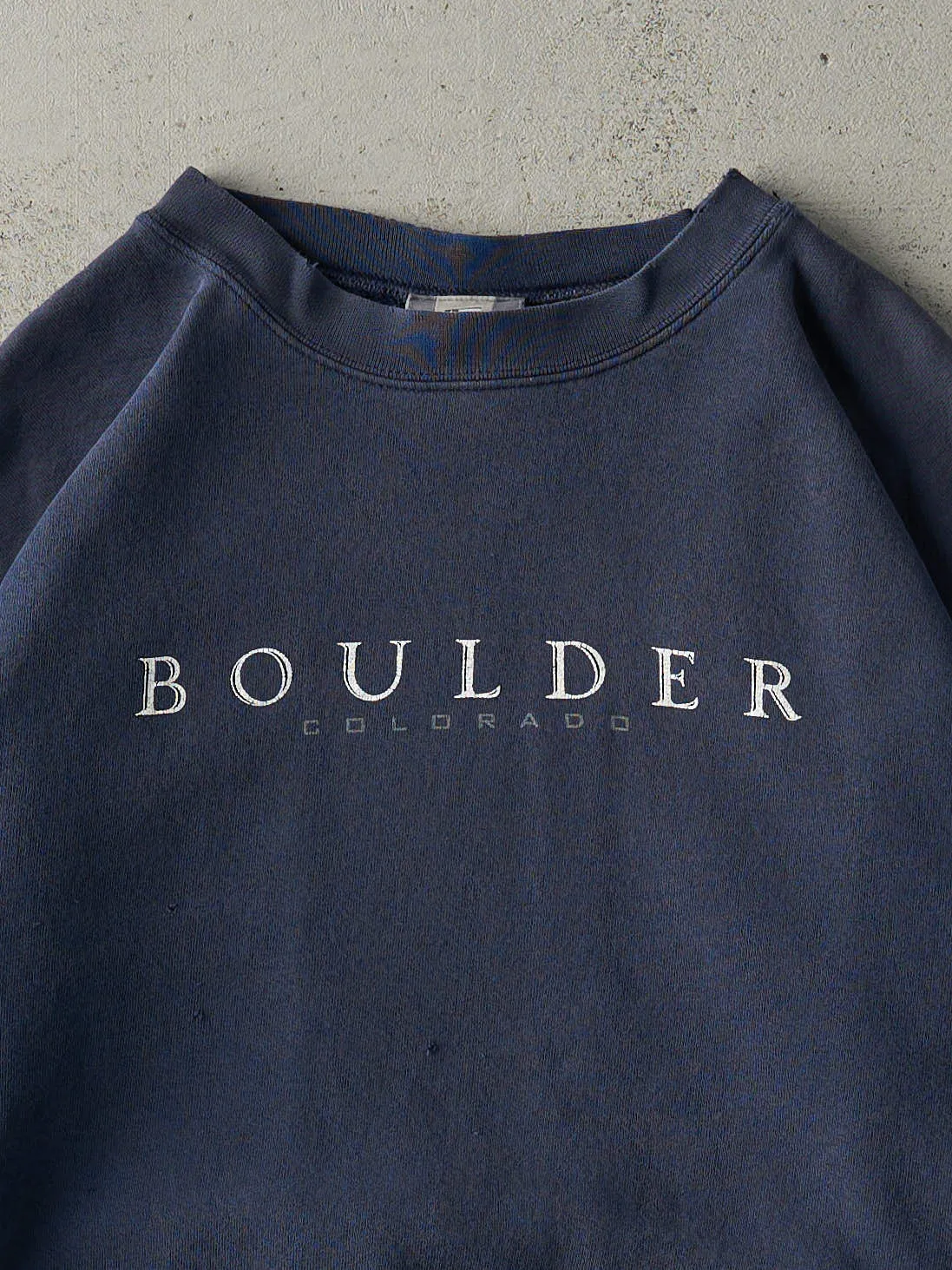Vintage 90s Navy Blue Boulder Colorado Crewneck (L) sold by Rebalance Vintage product image thumbnail 2