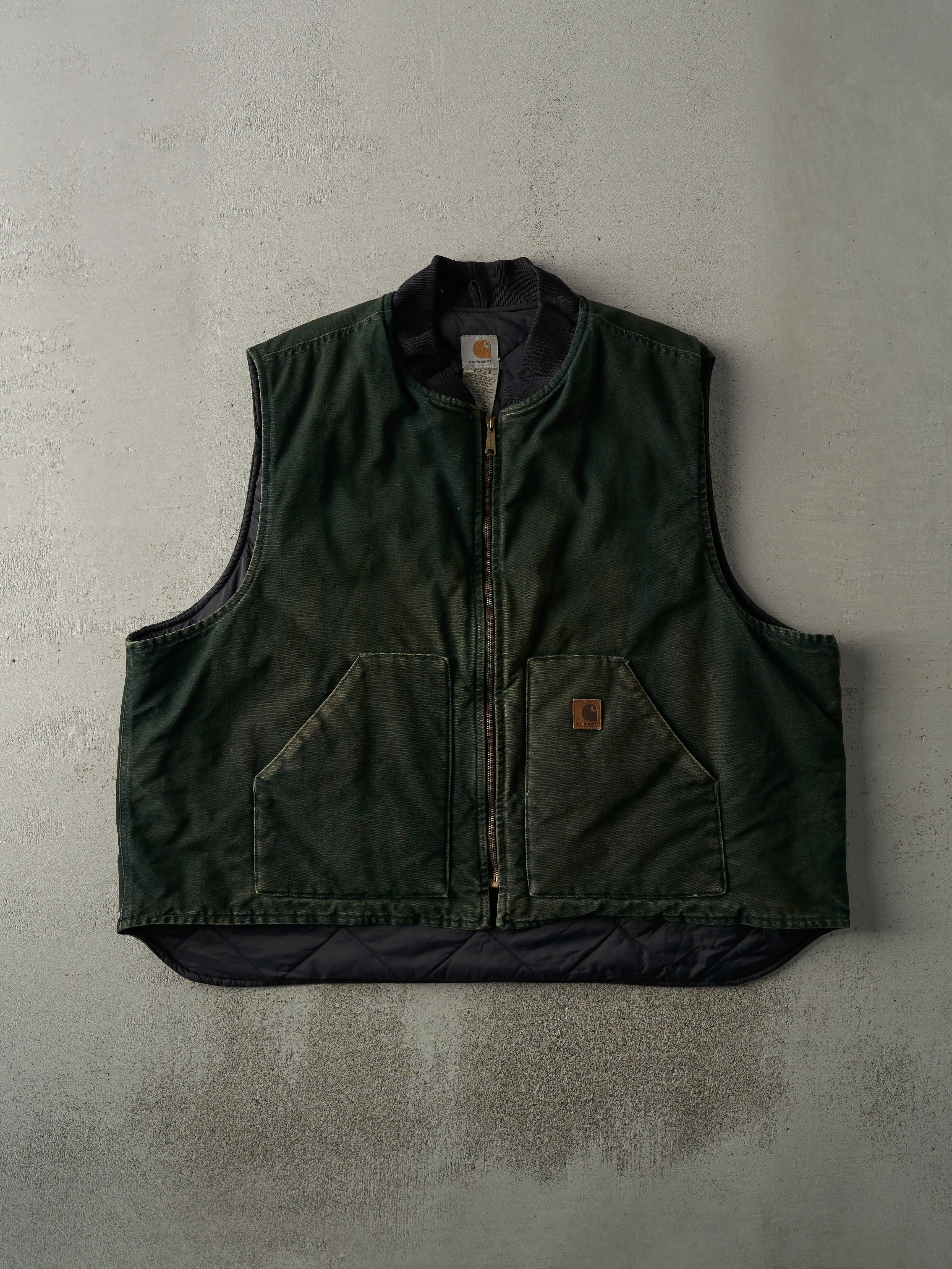 Vintage 90s Forest Green Carhartt Vest (XXL) sold by Rebalance Vintage