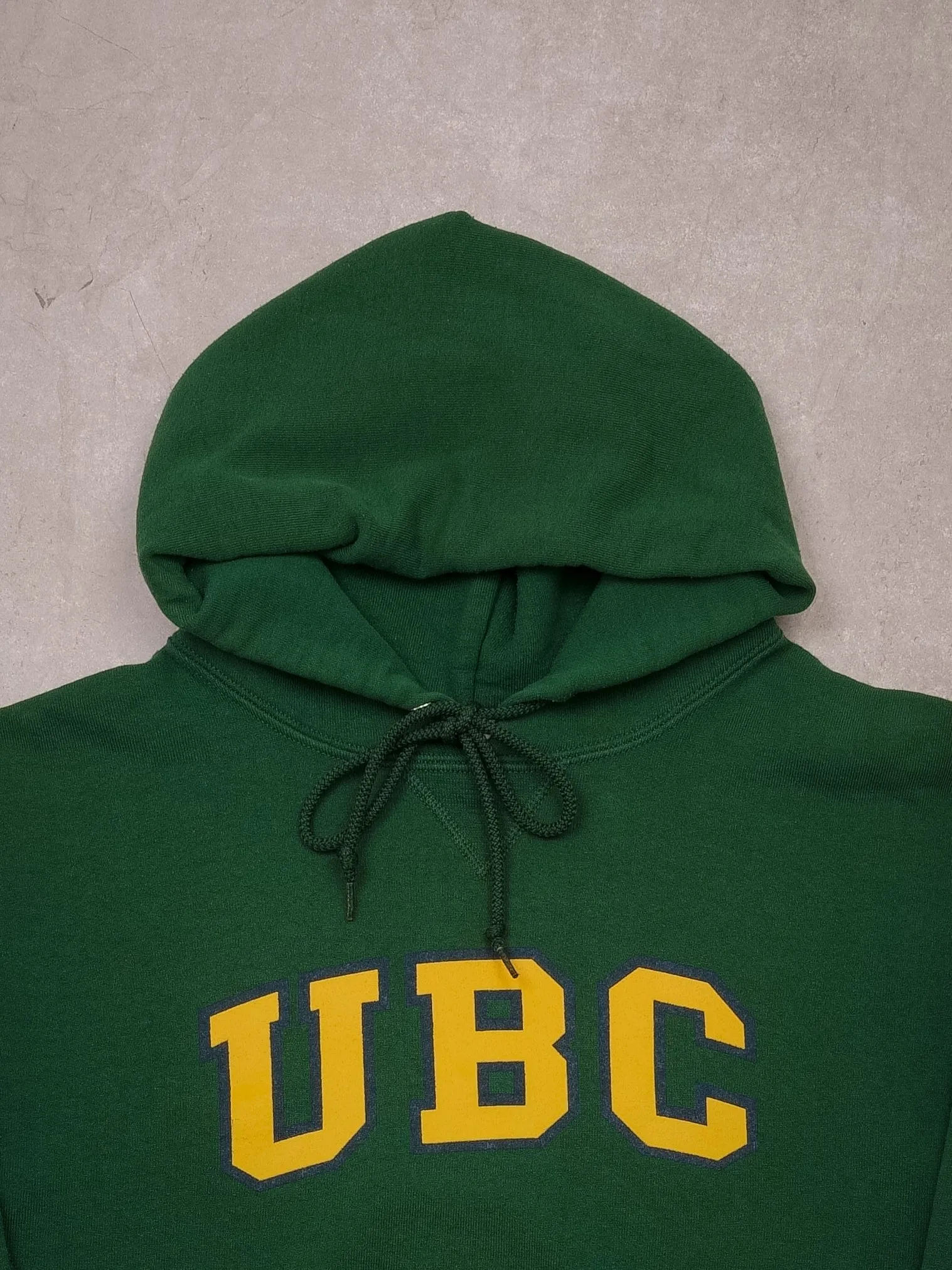 Vintage 90s Pine Green UBC Russell Althetic's Hoodie (M) sold by Rebalance Vintage product image thumbnail 2