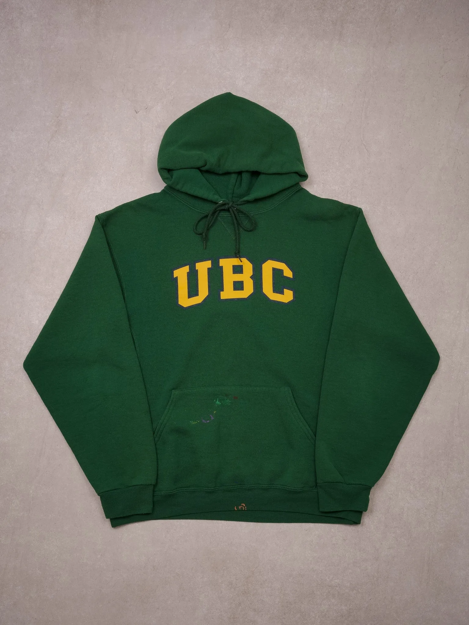 Vintage 90s Pine Green UBC Russell Althetic's Hoodie (M) sold by Rebalance Vintage
