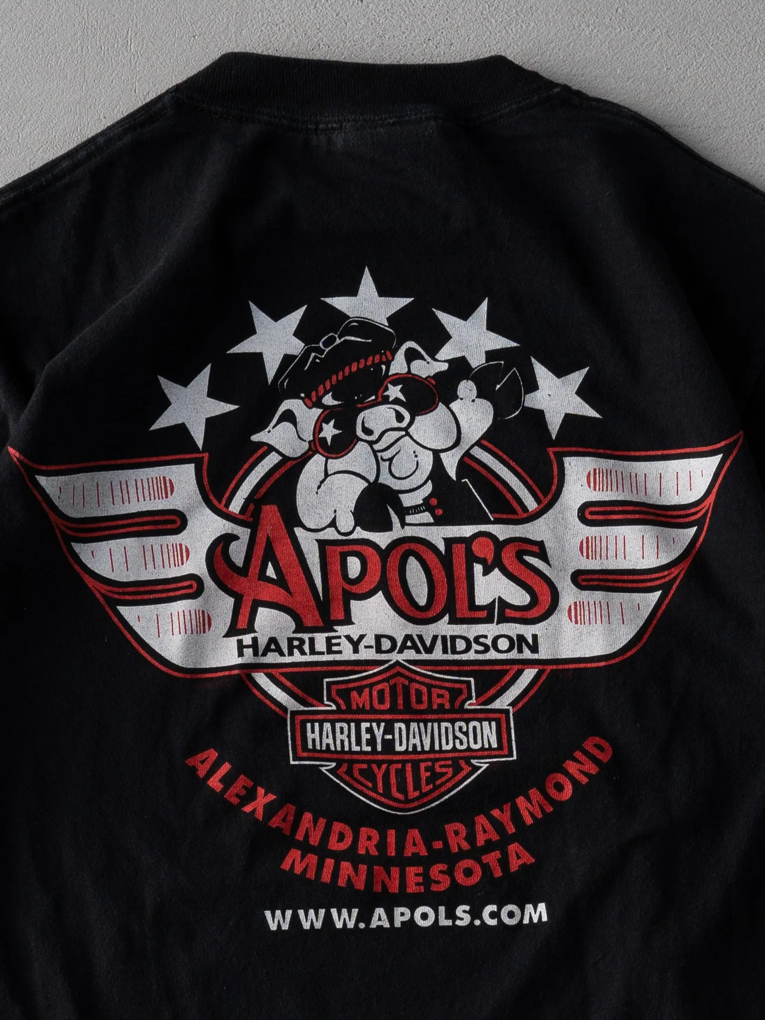 Vintage 06' Black Harley Davidson Apols Minnesota Tee (XS) sold by Rebalance Vintage product image thumbnail 4