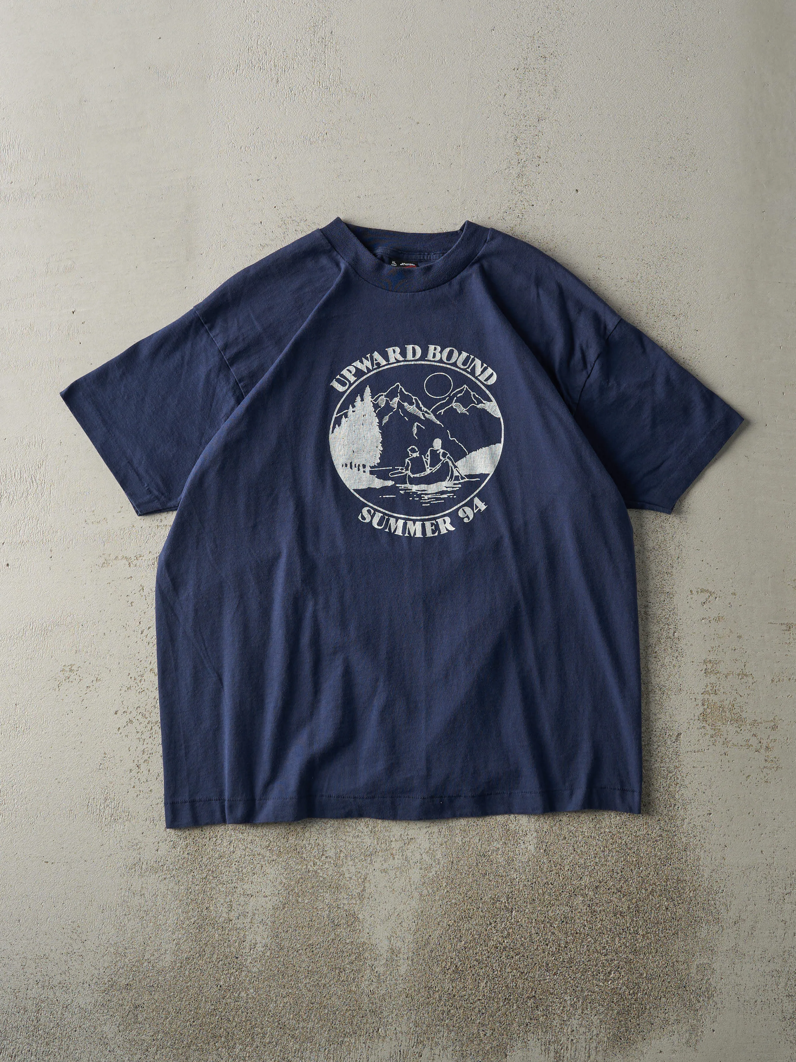 Vintage 94' Navy Blue Upward Bound Summer Single Stitch Tee (M/L) sold by Rebalance Vintage