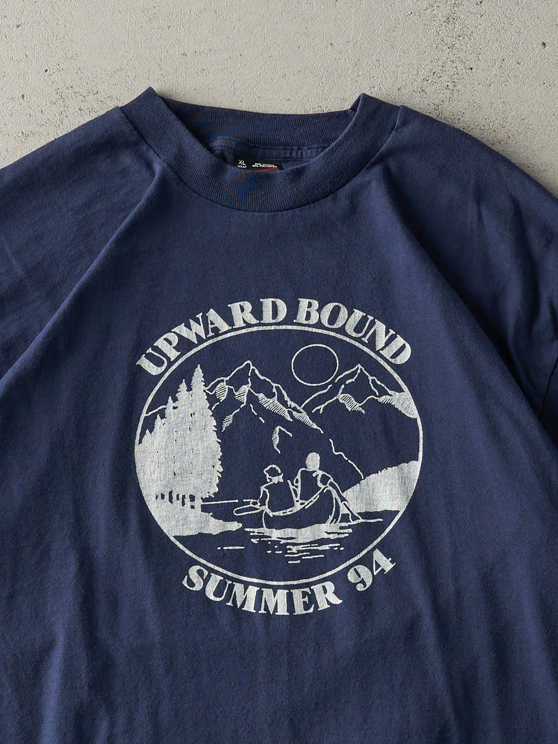 Vintage 94' Navy Blue Upward Bound Summer Single Stitch Tee (M/L) sold by Rebalance Vintage product image thumbnail 2