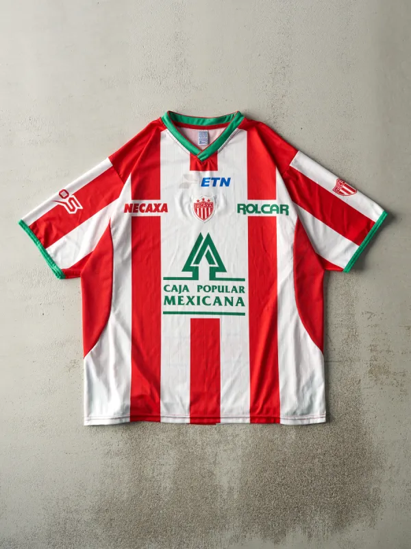 Vintage 90s White & Red Mexicana Necaxa Soccer Jersey (L/XL) sold by Rebalance Vintage