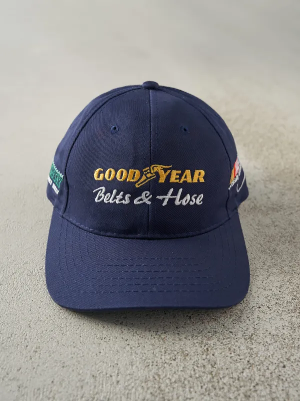 Vintage Y2K Navy Blue Embroidered Goodyear Nascar Racing Velcro Back Hat sold by Rebalance Vintage