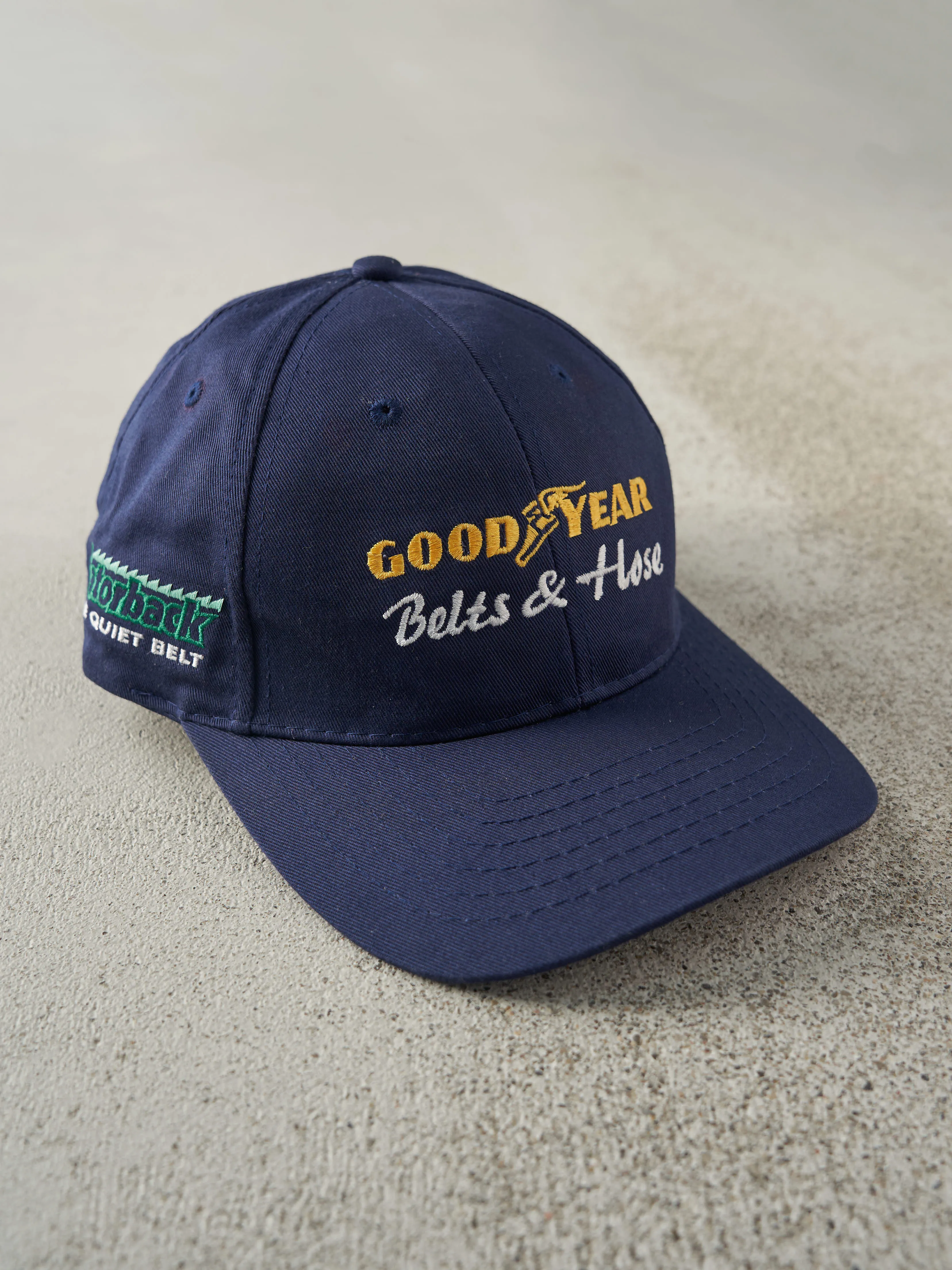 Vintage Y2K Navy Blue Embroidered Goodyear Nascar Racing Velcro Back Hat sold by Rebalance Vintage product image thumbnail 3