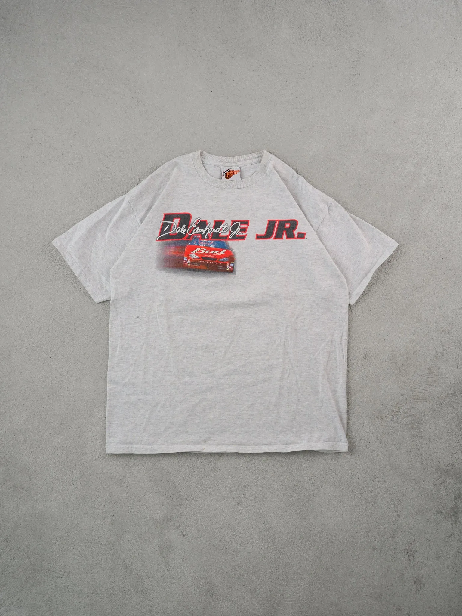Vintage Y2k Grey Dale Jr Nascar Graphic Tee (L) sold by Rebalance Vintage