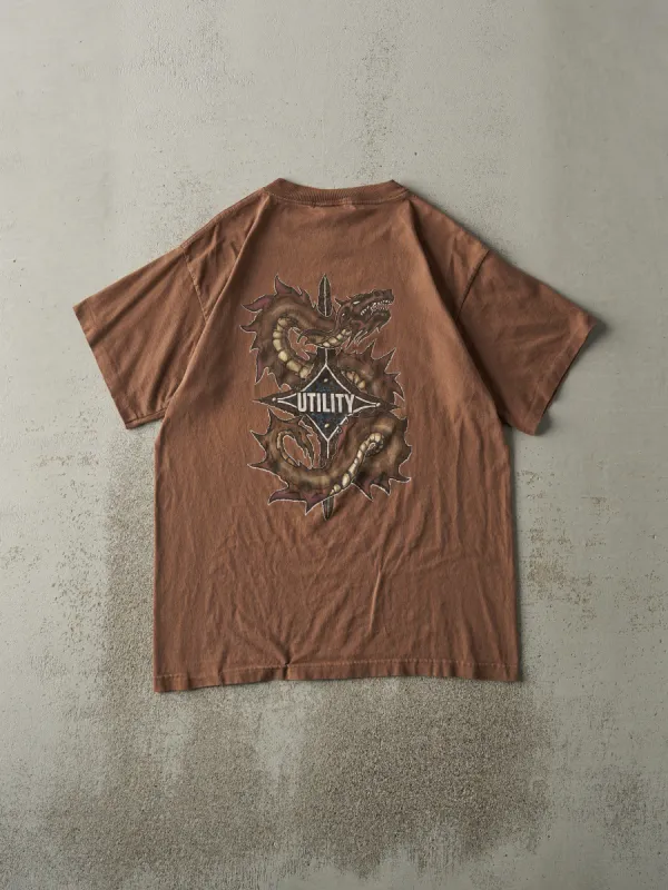 Vintage Y2K Brown Utility Brand Tee (M) sold by Rebalance Vintage