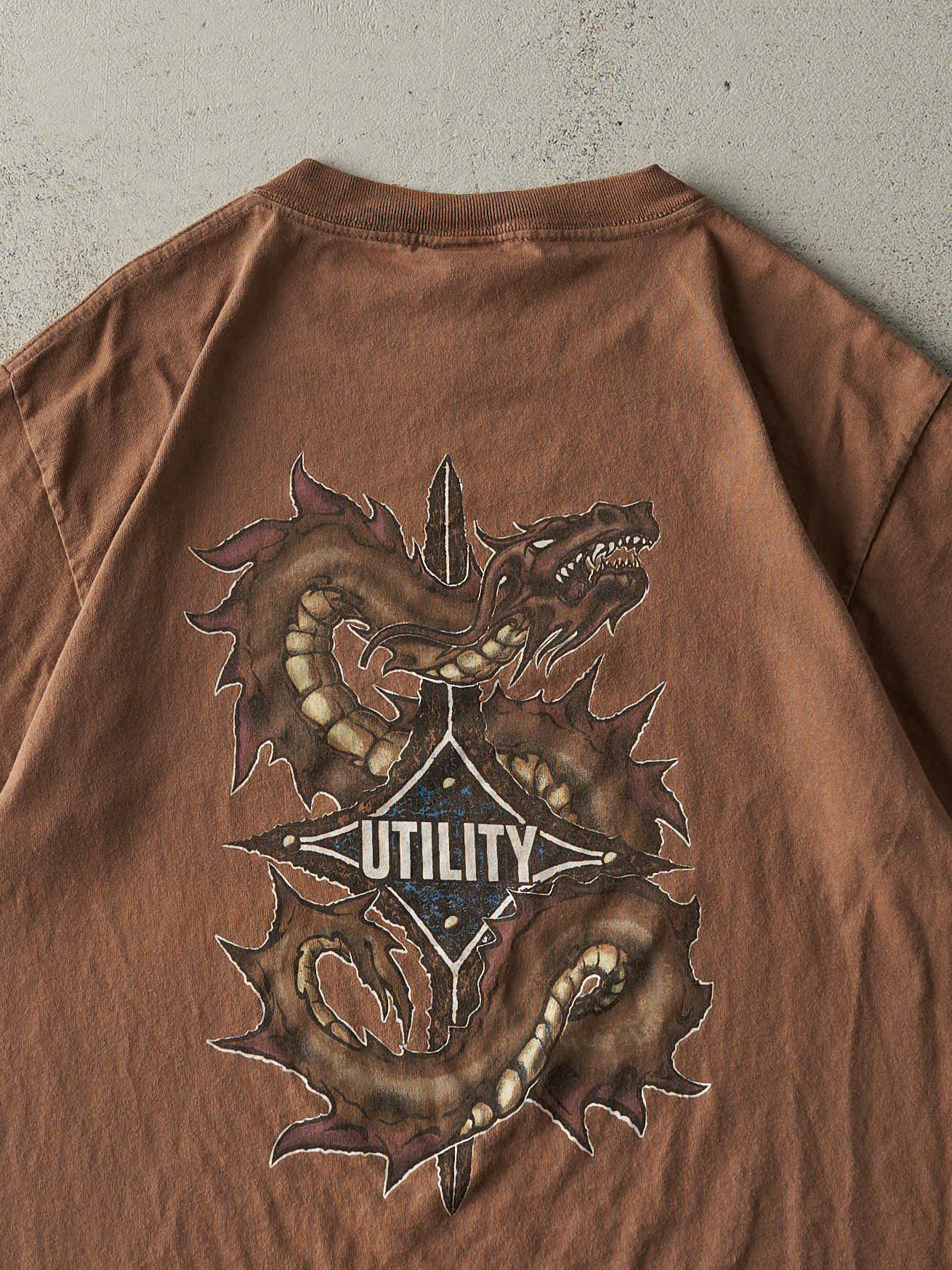 Vintage Y2K Brown Utility Brand Tee (M) sold by Rebalance Vintage product image thumbnail 4