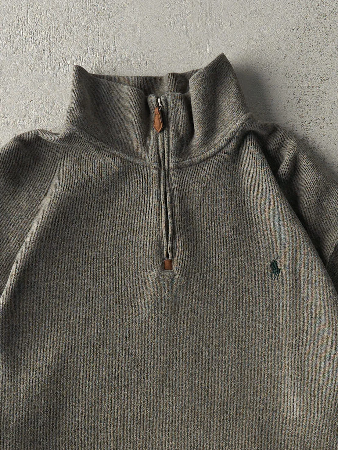 Vintage Y2K Green Polo Quarter Zip Sweatshirt (XL) sold by Rebalance Vintage product image thumbnail 2